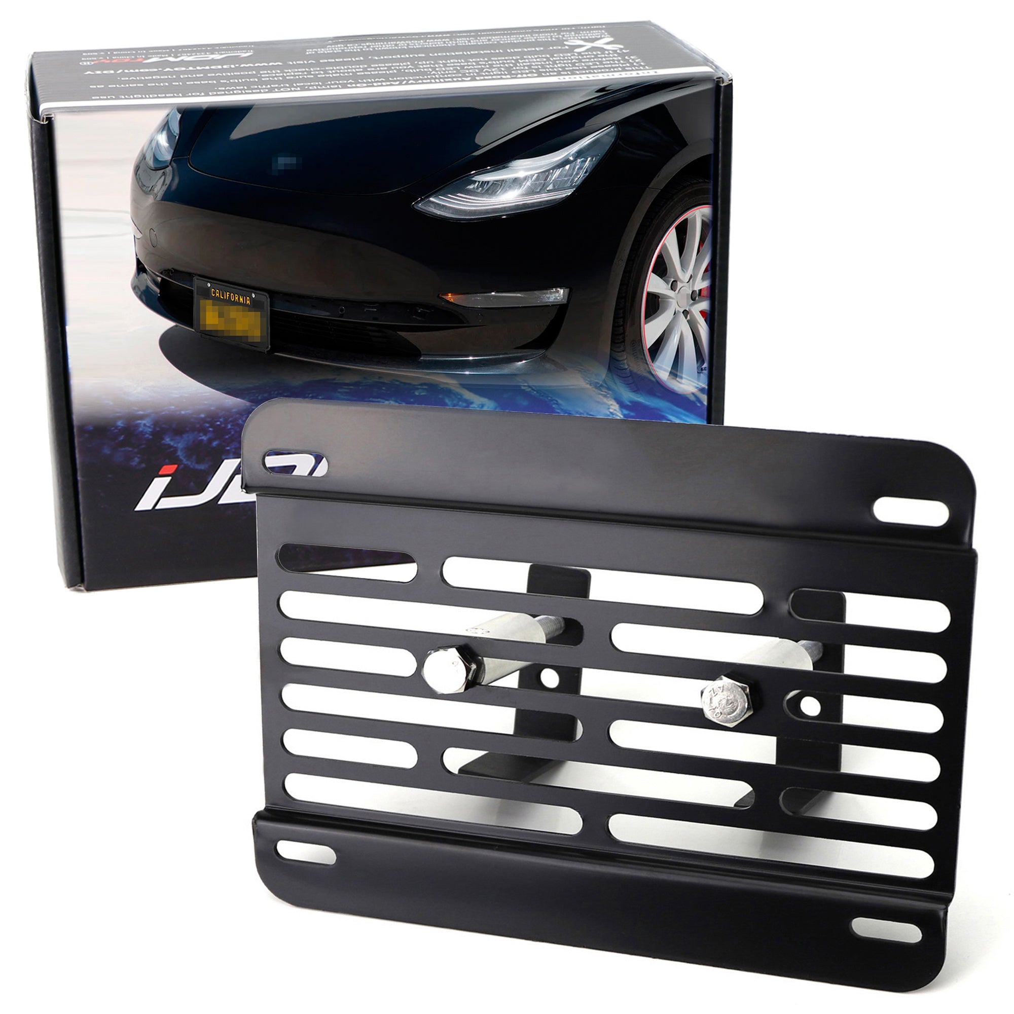 High-Quality Front Lower Bumper Grille Mesh Mount License Plate Bracket for Tesla Model 3 & Y - Durable & Easy Installation for Enhanced Vehicle Protection & Style