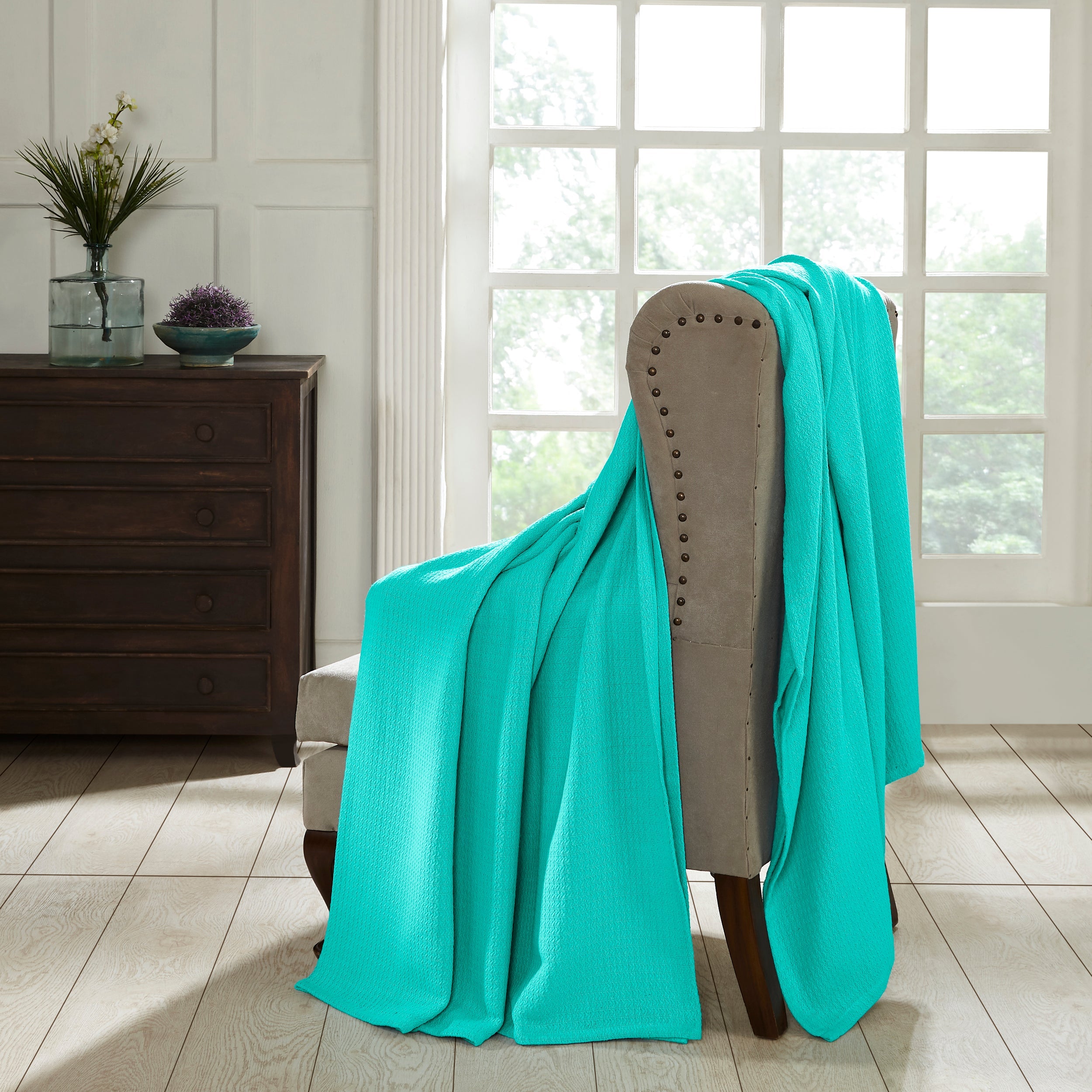 Premium Textured Cotton Waffle Weave Blanket - Soft & Breathable Throw for Bed, Sofa & Couch - Cozy Home Decor Gift for All Seasons