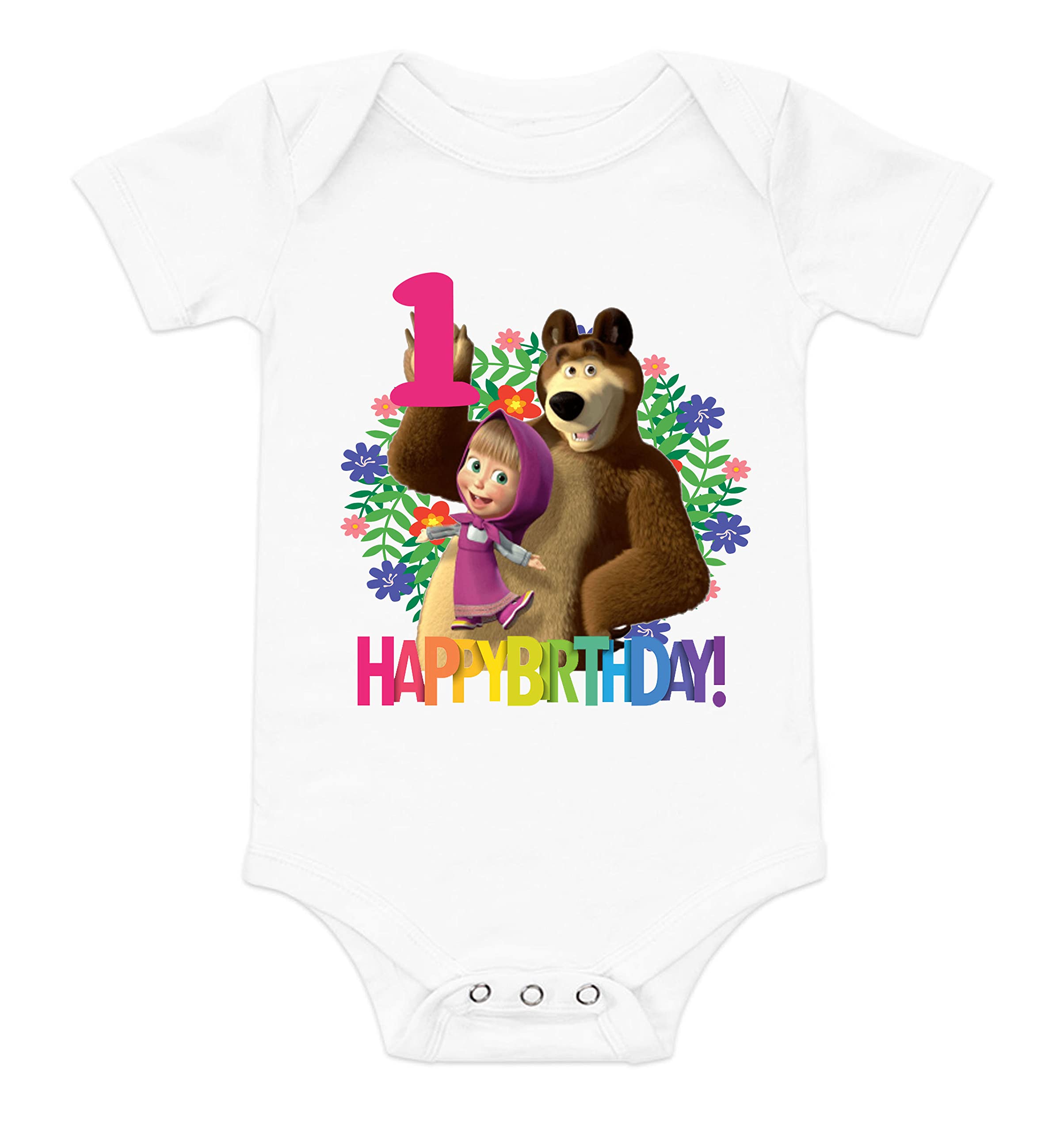 Adorable Bear First Birthday Outfit for Girls & Boys - Sweet 1st Birthday Onesie Romper (2T) | Perfect for Baby's Milestone Celebration, Birthday Photos & Special Occasions