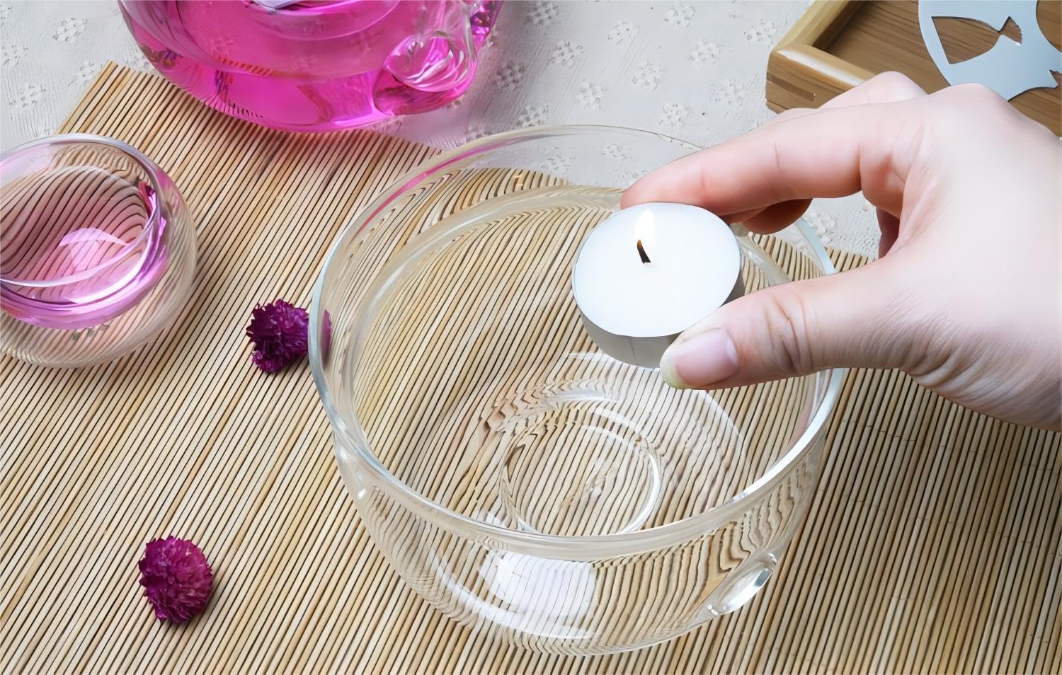 Premium Borosilicate Glass Teapot Warmer - 6 Inch High Heat Resistant Tea Light Candle Holder for Loose Leaf & Herbal Teas (Candles Not Included) - Perfect for Home, Office & Tea Ceremonies