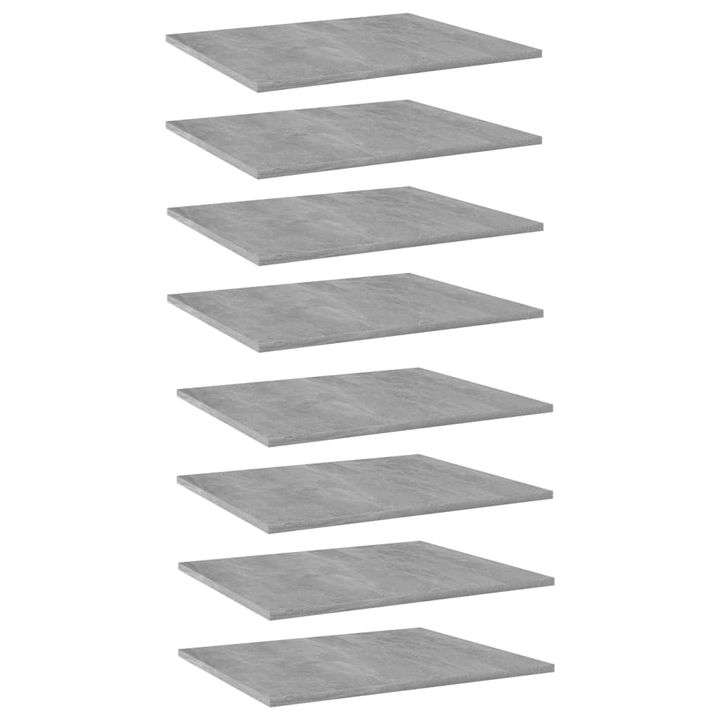 8-Pack Concrete Gray Bookshelf Replacement Panels - Floating Shelves for Book Storage & Display - Durable Bookcase Organizer (Accessories Not Included) - Perfect for Home Office, Living Room & Bedroom Decor