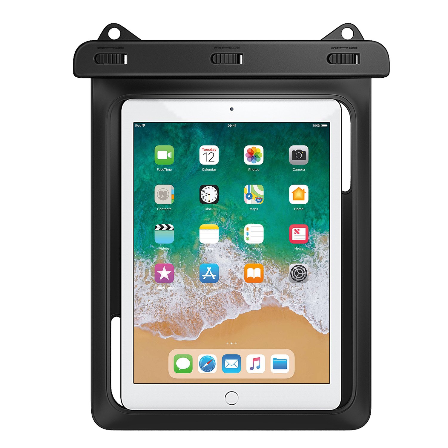 Waterproof Tablet Case - Universal Dry Bag Pouch for iPad Mini 6/5/4/3/2, iPad 9/9.7, iPad Pro 9.7, iPad Air 5/3/2, Samsung Galaxy Tab S4/S3/S2/Tab A 9.7, Note 8, Tab E 9.6 - Perfect for Beach, Pool, Boat & Outdoor Adventures