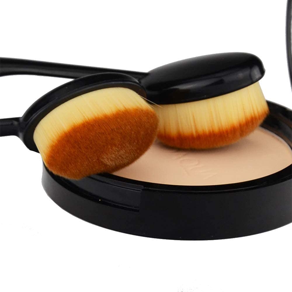 Lusty Soul Pink Foundation Brush & Oval Brush Set - Professional Makeup Brush Kit for Flawless Blending & Contouring - Perfect for Everyday Makeup & Special Occasions