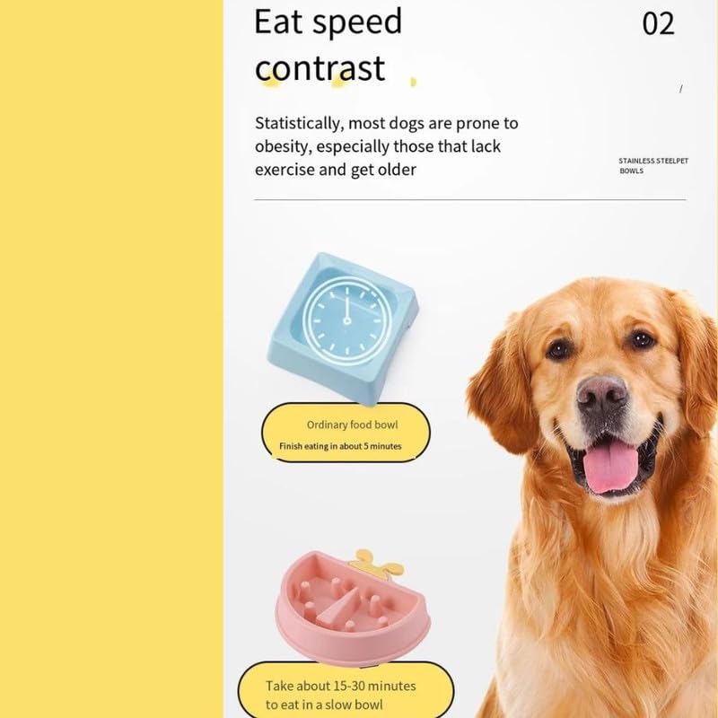 PSK PET MART Slow Feeder Dog Bowl - Non-Slip Anti-Choking Puzzle Food Bowl for Small Medium Large Dogs - Perfect for Fast Eaters, Digestion Aid & Mealtime Enrichment - Great for Training, Portion Control & Boredom Relief