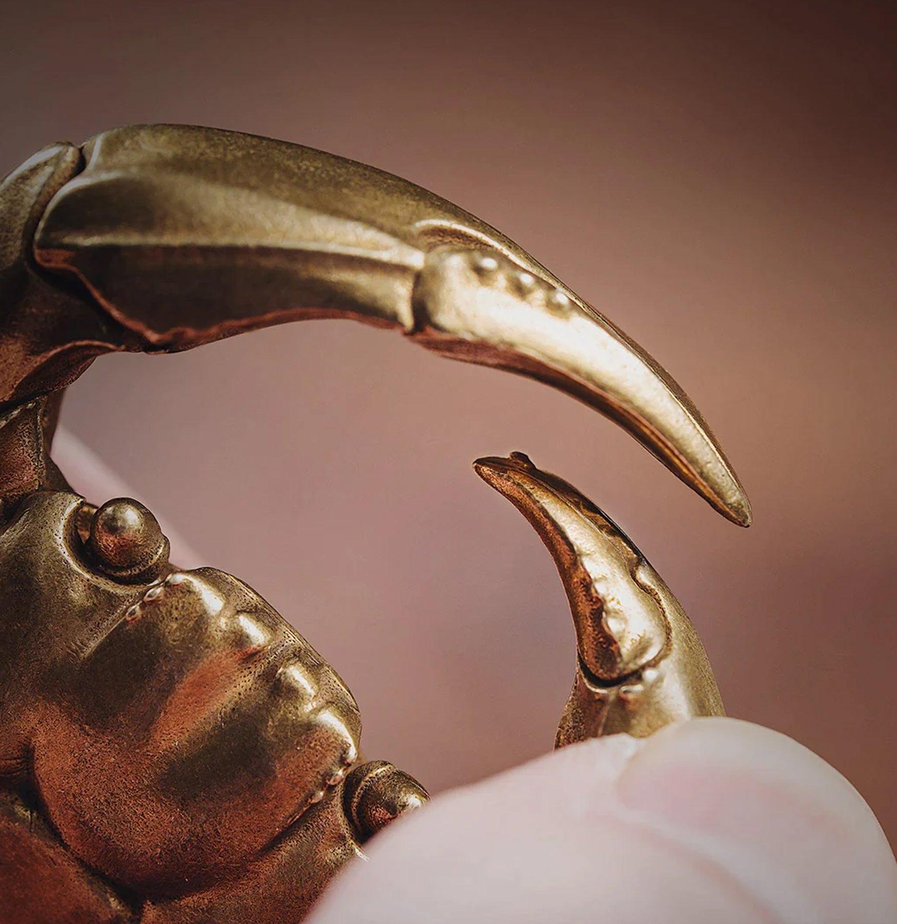 Premium Brass Crab Keychain - Durable & Stylish Key Ring for Everyday Use - Perfect Gift for Beach Lovers & Travel Enthusiasts