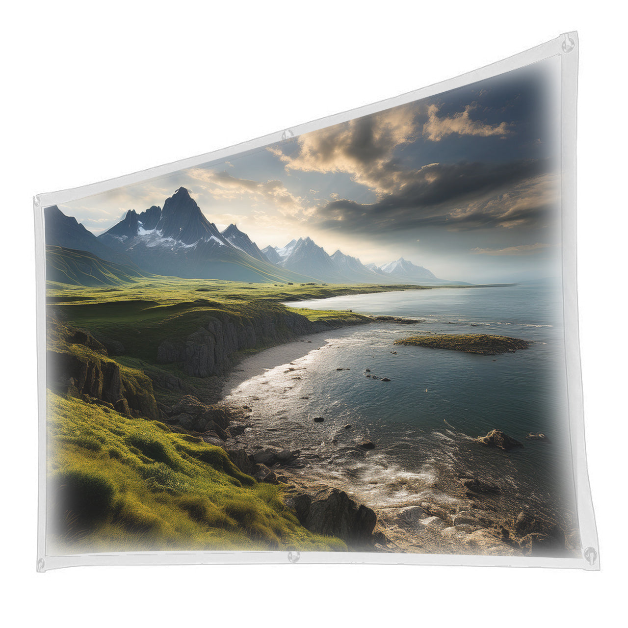 100 Inch Projector Screen with Mounting Kit - White HD Matte Finish for Home Theater, Outdoor Movies & Presentations - Easy to Install & Portable