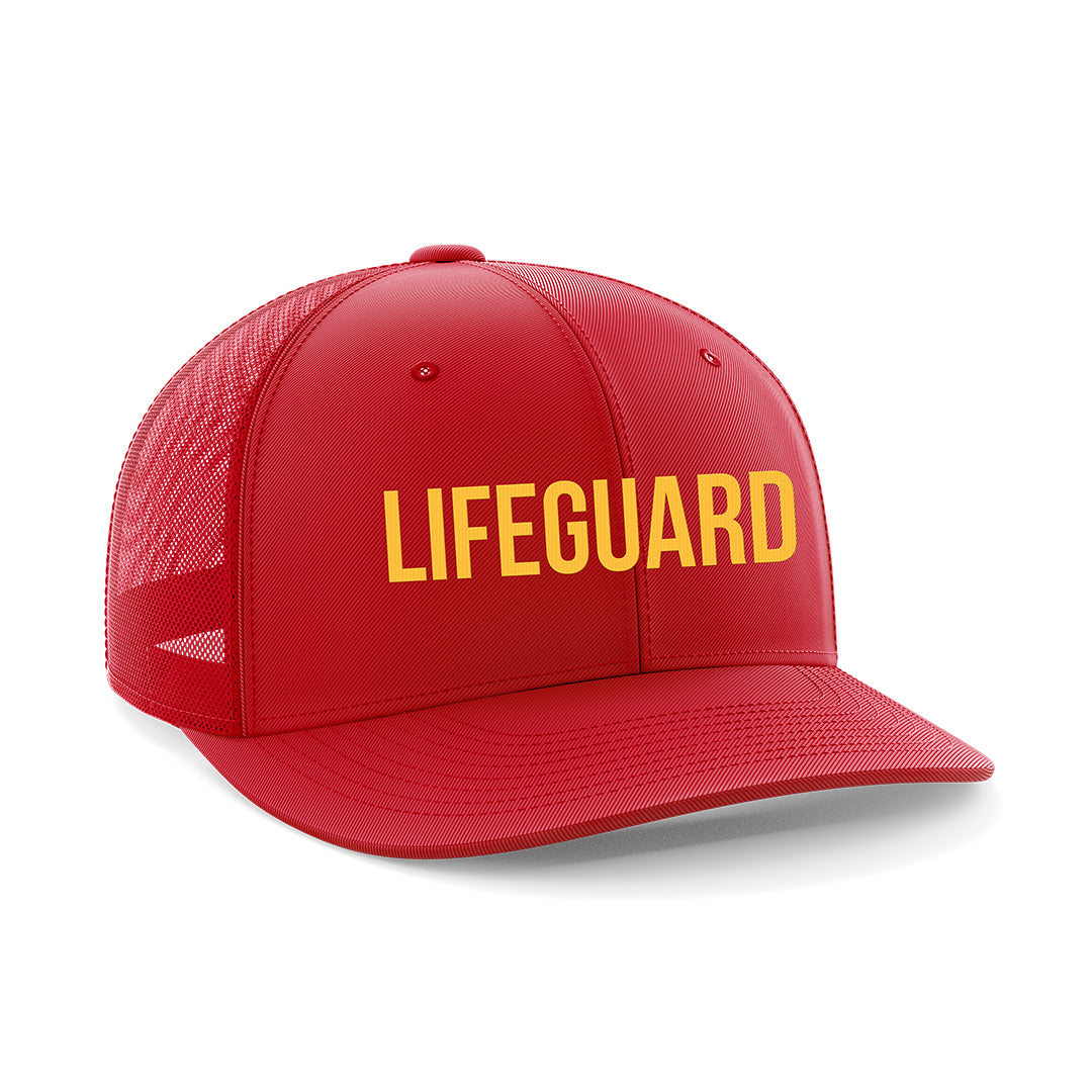 Beach Lifeguard Trucker Hat - Adjustable Mesh Back Baseball Cap for Sun Protection - Perfect for Surfing, Swimming, and Outdoor Water Sports