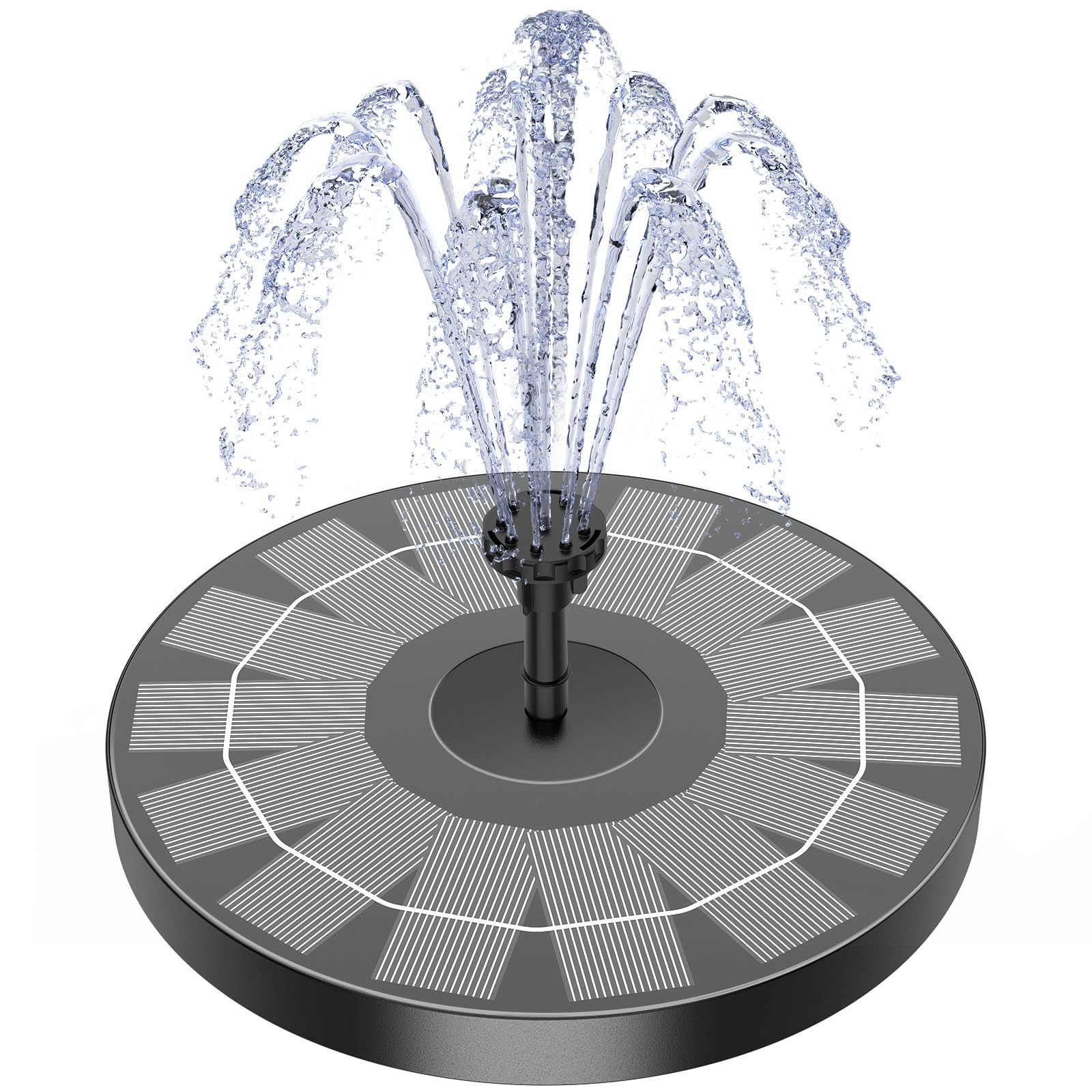 AISITIN 2.5W Solar Bird Bath Fountain Pump with 6 Nozzles - Solar Powered Water Pump for Garden, Pond, Pool, Fish Tank & Outdoor Decor | Perfect for Attracting Birds & Enhancing Outdoor Spaces