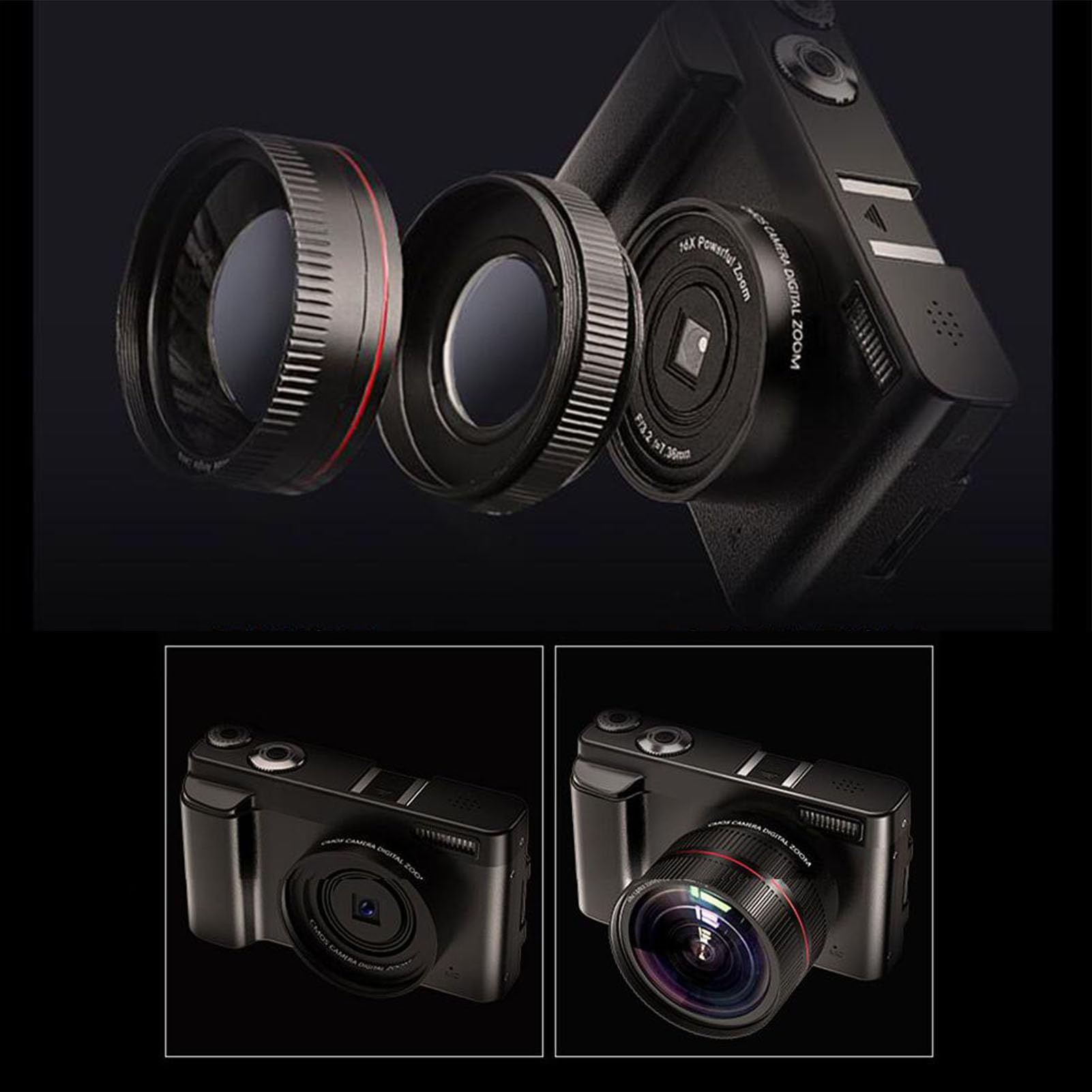 4K WiFi Vlogging Camera with Flip Screen - 48MP Digital Camera, 16X Zoom, Autofocus, Built-in Flash | Compact & Lightweight for Kids, Students, Teens | Perfect for Travel, YouTube, TikTok & Daily Vlogging