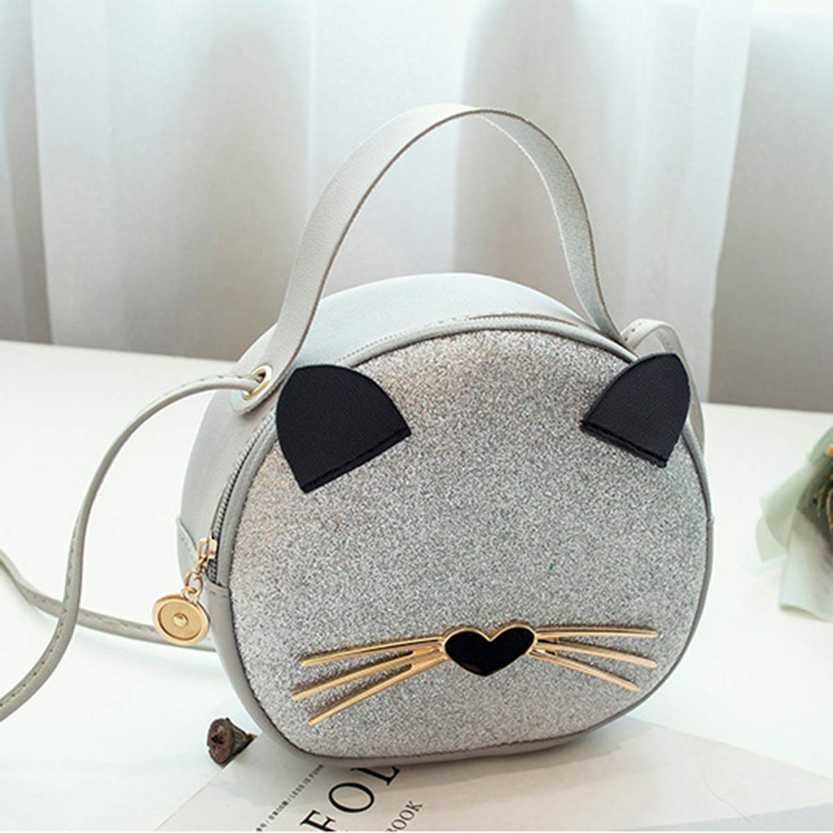 Sparkly Glitter Sequin Cat Crossbody Bag - Cute Mini Shoulder Purse for Women, Perfect for Parties, Date Nights & Casual Outings
