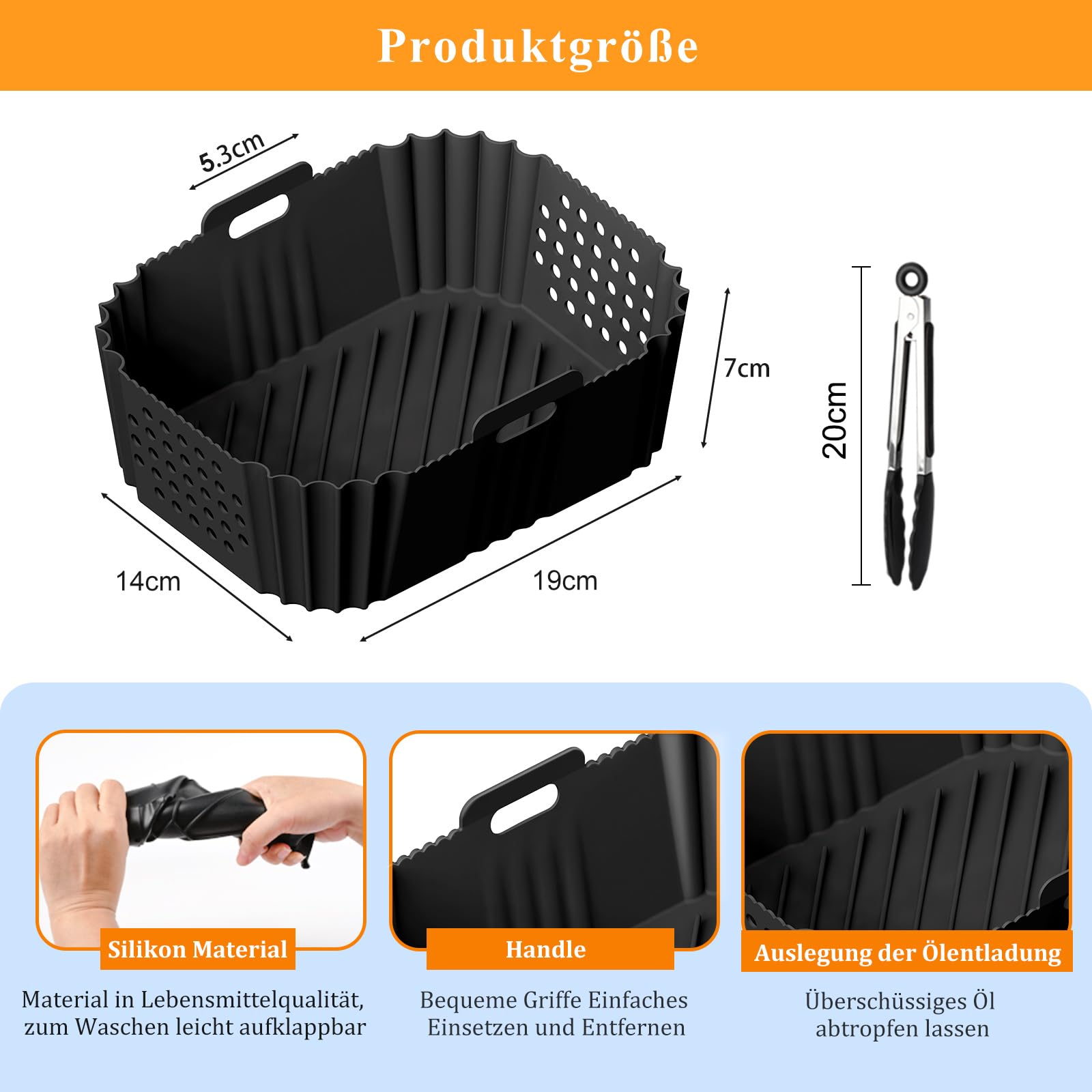 Ninja Double Stack XL Air Fryer Silicone Mold for SL400EU AF400EU AF300EU - Non-Stick Baking Accessory for Ninja, Innsky, Princess, Emerio 7.6L-9.5L - Perfect for Roasting, Baking & Reheating in Air Fryers