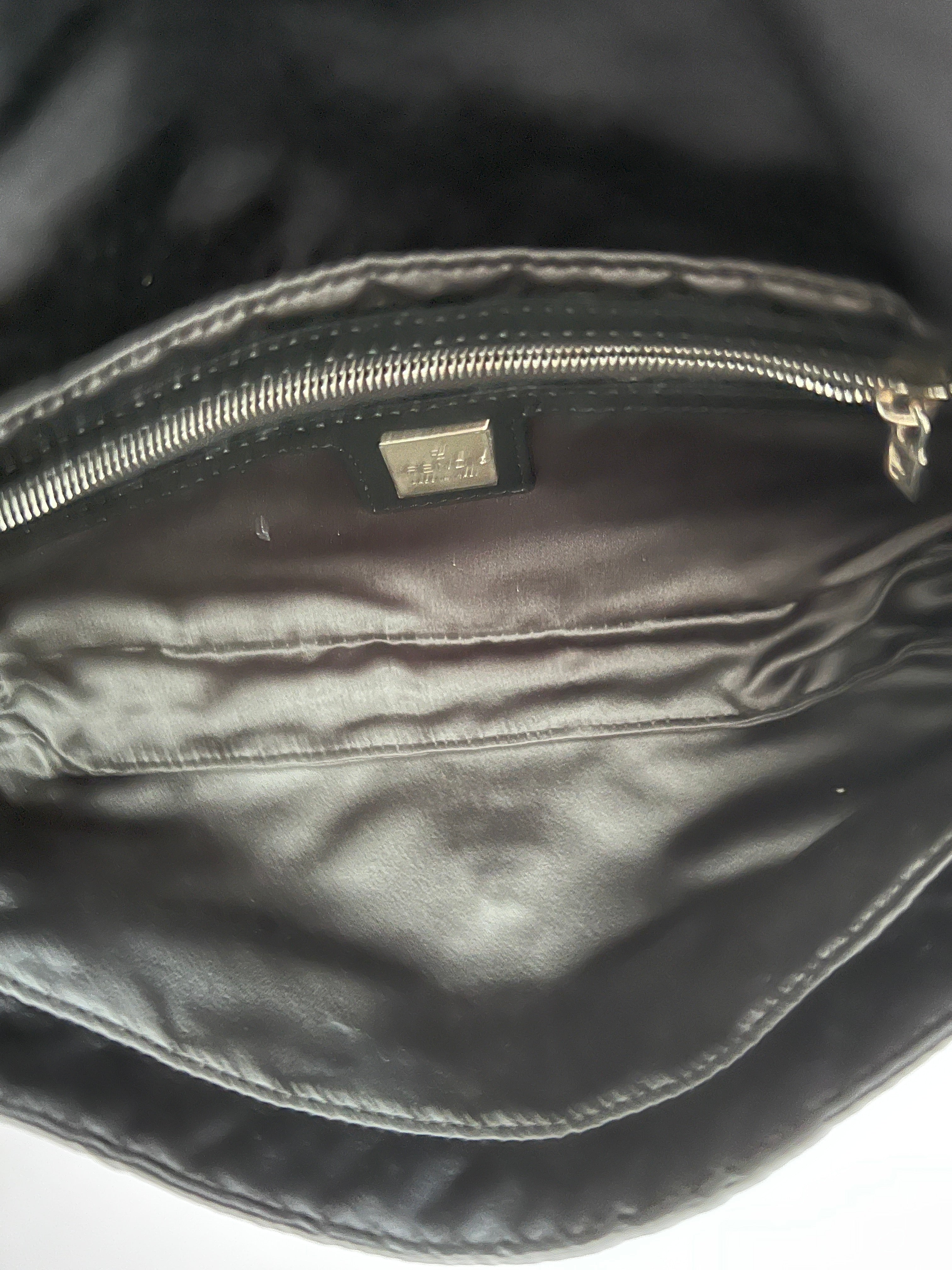 Vintage Fendi Black Satin Baguette Bag - Luxury Designer Crossbody Purse for Women | Perfect for Evening Parties, Date Nights & Special Occasions