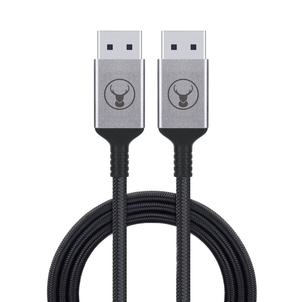 Bonelk Long Life DisplayPort to DisplayPort Cable 6ft - High Speed 8K 60Hz, 4K 144Hz, 2K 240Hz - Gold Plated Connectors - VESA Certified - for Gaming PC, Monitor, Laptop, Workstation (Black)