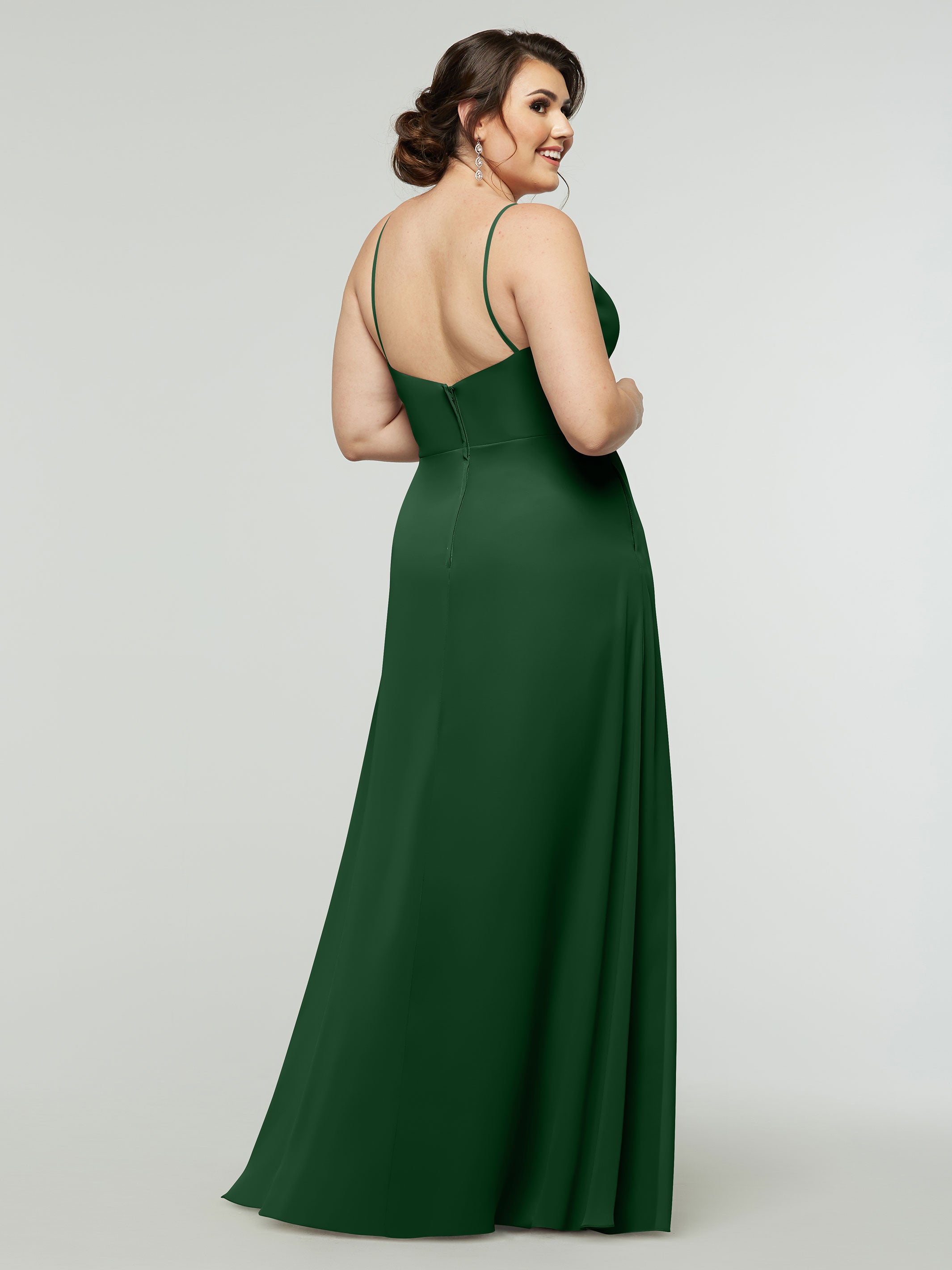 Elegant 80182 Chiffon A-Line Bridesmaid Dress with V-Neck & Spaghetti Straps - Perfect for Weddings, Prom, Formal Events & Special Occasions