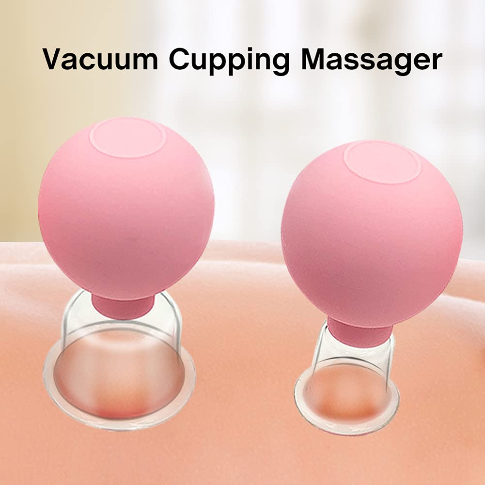 4PCS Mini Glass Face Cupping Massager Set - Facial Vacuum Suction Therapy for Cellulite, Wrinkles & Back Pain Relief - Perfect for Home Spa, Skincare Routine & Relaxation Therapy