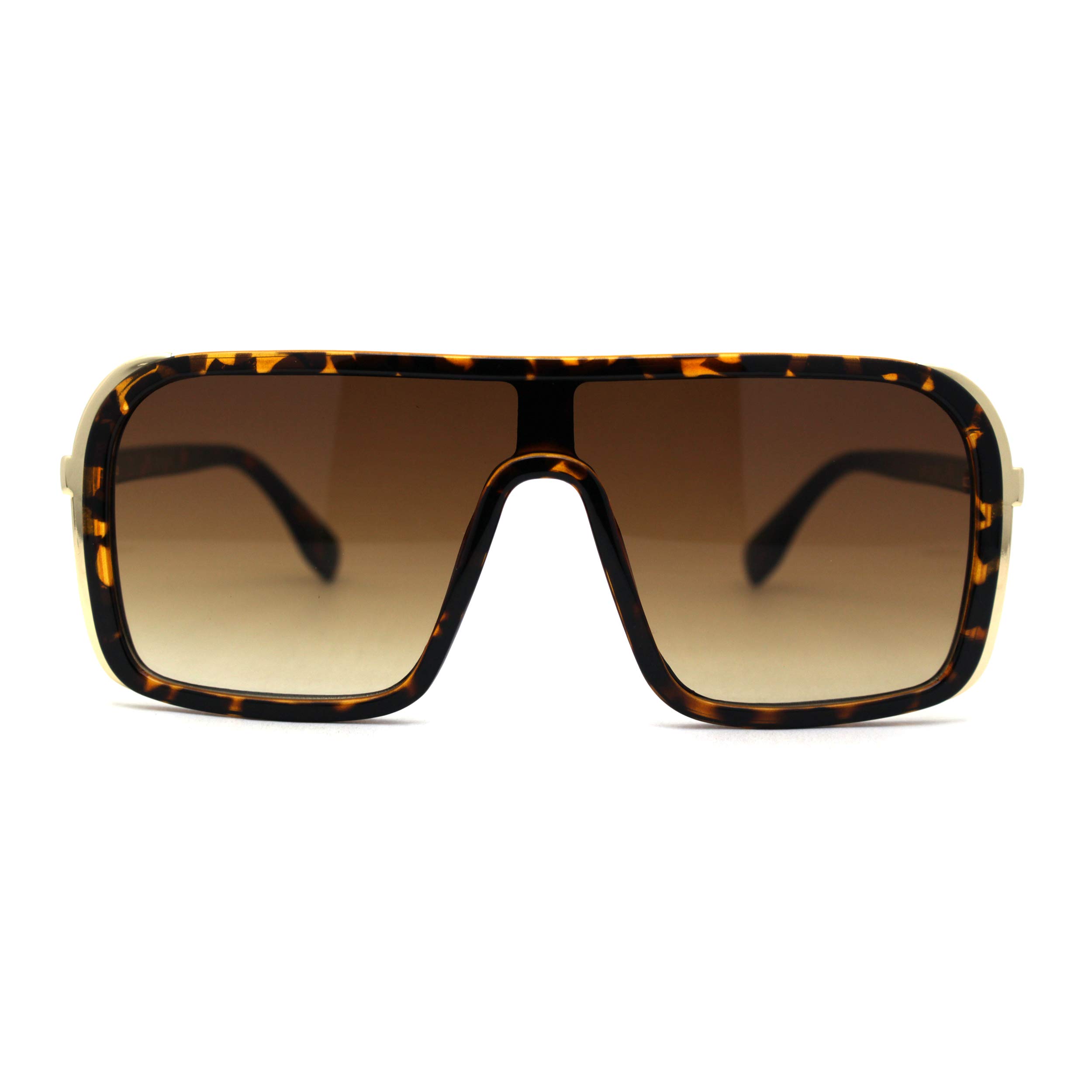 Stylish Oversized Plastic Rectangular Racer Shield Sunglasses for Men & Women - UV Protection, Fashionable Outdoor Accessories for Driving, Beach, and Summer Activities