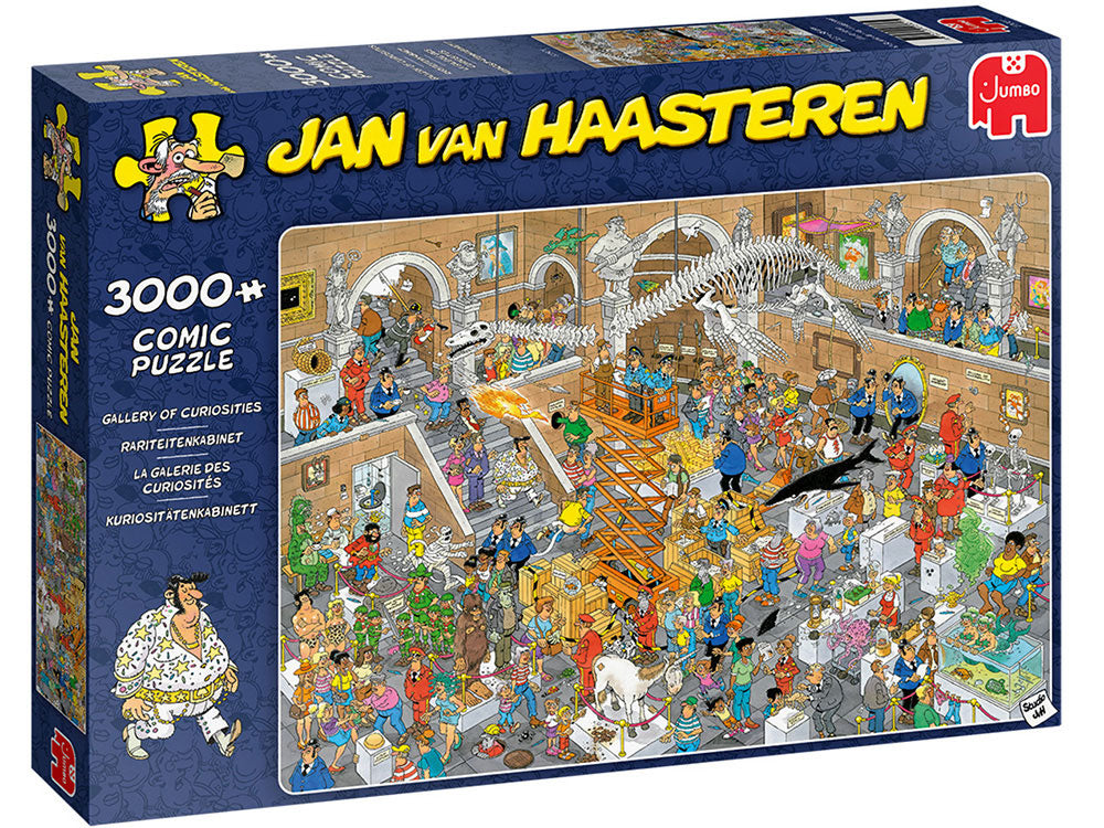Jan Van Haasteren 3000 Piece Jigsaw Puzzle - Gallery of Curiosities Art Puzzle for Adults, Challenging Large Puzzle for Family Game Night & Home Decor