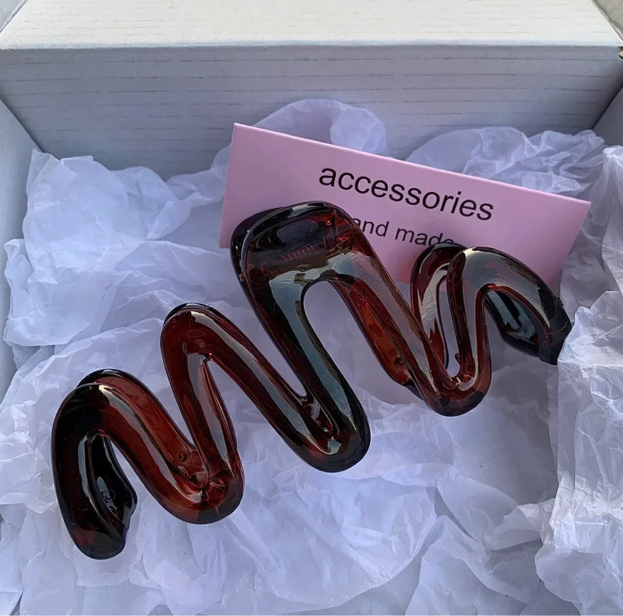 Jelly Wave Hair Claw Clip - Non-Slip Large Hair Clips for Women, Strong Hold Hair Accessories for Thick Hair - Perfect for Ponytails, Buns, and Updos (Set of 3)