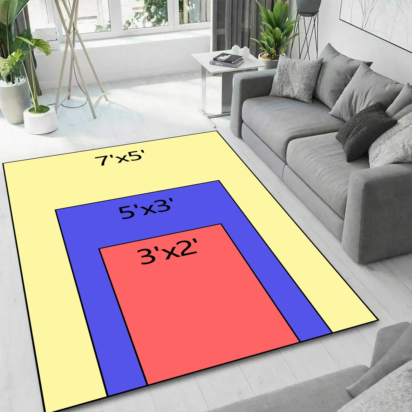 5'x7' Non-Slip Gaming Rug for Boys Room - Soft Gamer Carpet for Bedroom, Living Room & Game Room Decor - Perfect for Esports Setup, Streaming Background and Teen Gamer Gifts