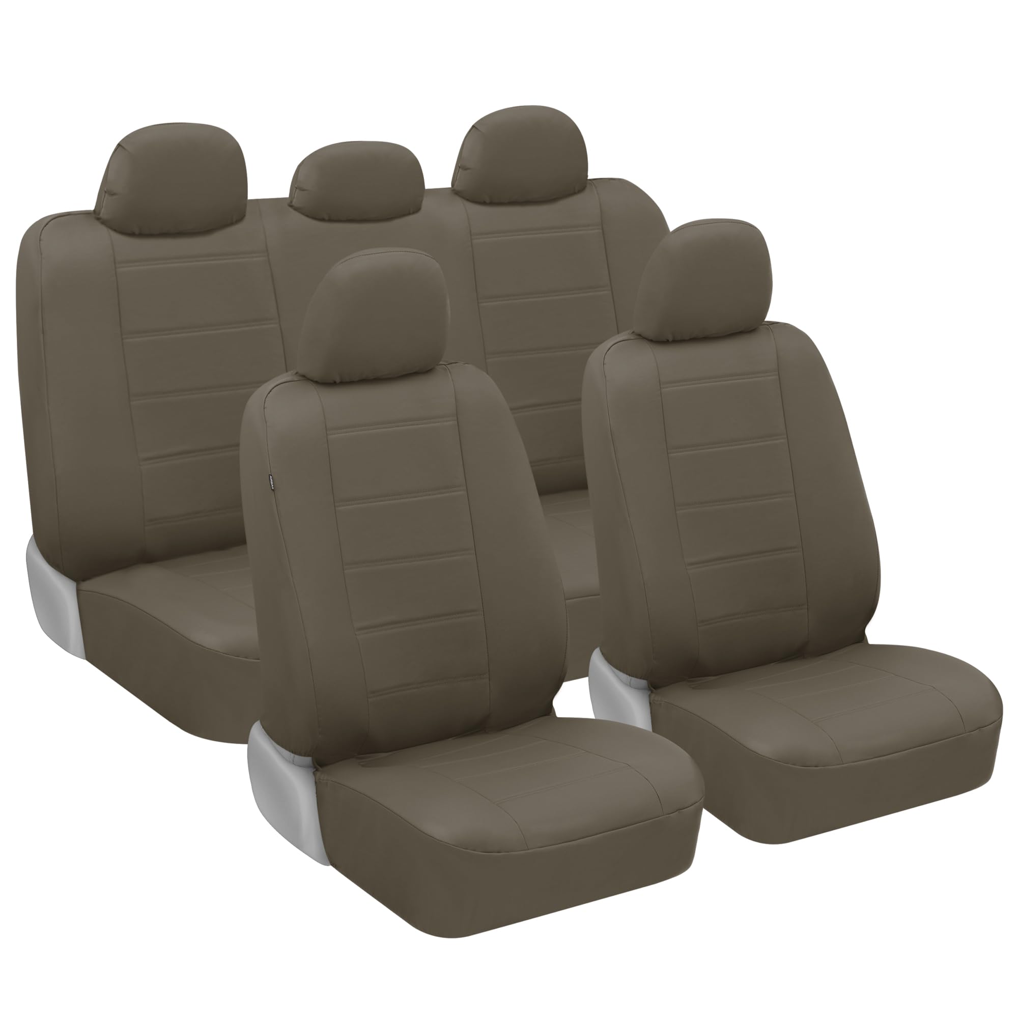 Premium Leatherette Car Seat Covers - Beige PU Leather Auto Accessories for Cars, SUVs & Trucks | Waterproof & Comfortable Seat Protectors for Daily Commute & Road Trips