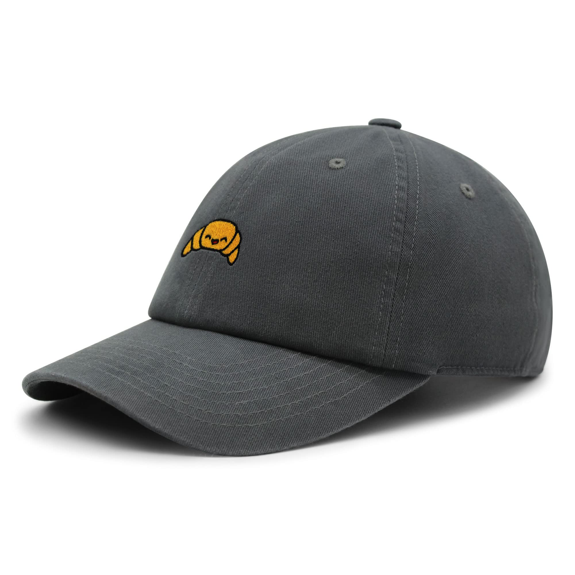 JPAK Premium Embroidered Croissant Dad Hat - Stylish Baseball Cap for Bread Lovers & Foodies | Perfect for Cafes, Bakeries & Casual Outings
