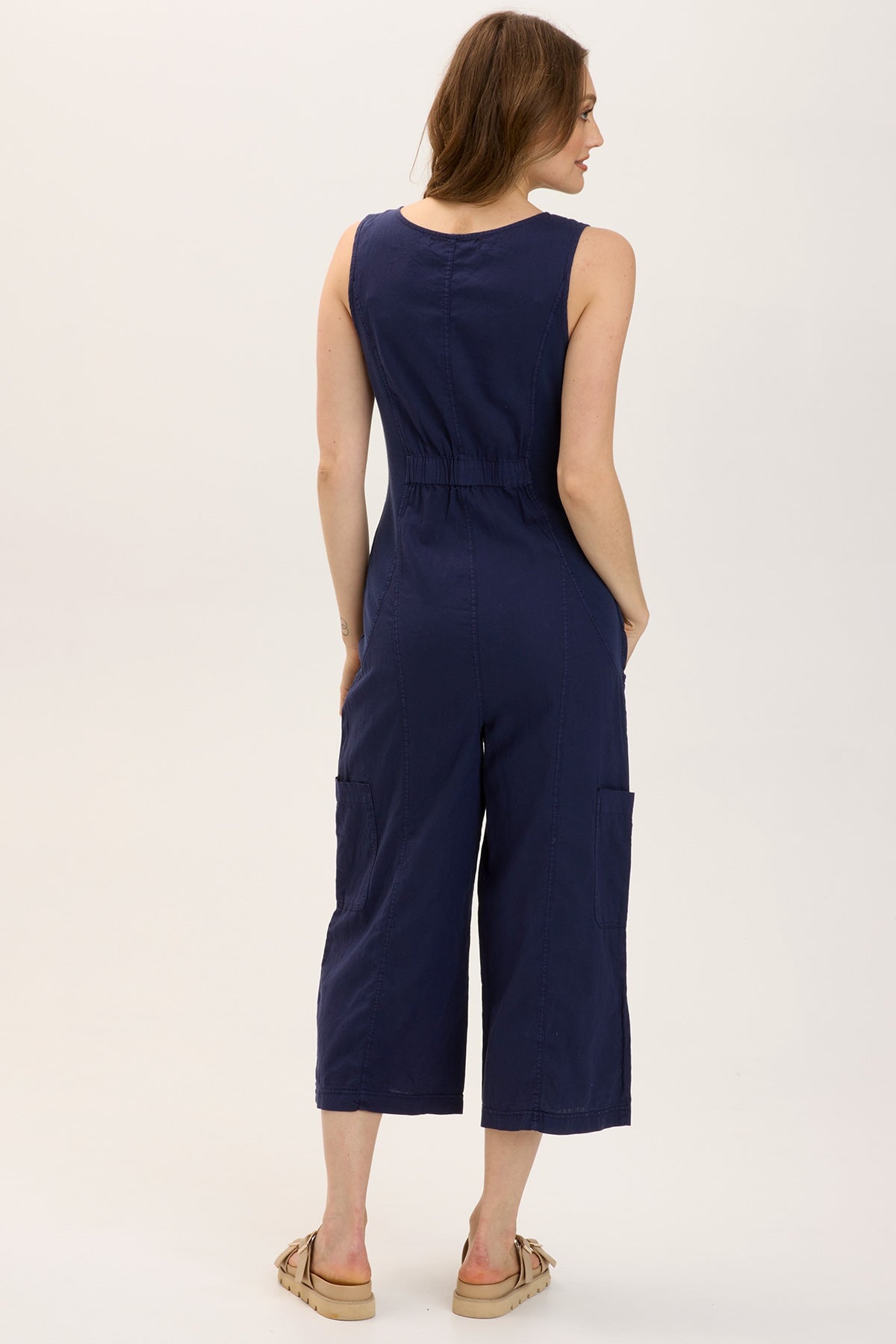 Linen Norris Jumpsuit for Women - Comfortable & Stylish Summer Romper with Pockets | Perfect for Beach, Vacation & Casual Outings