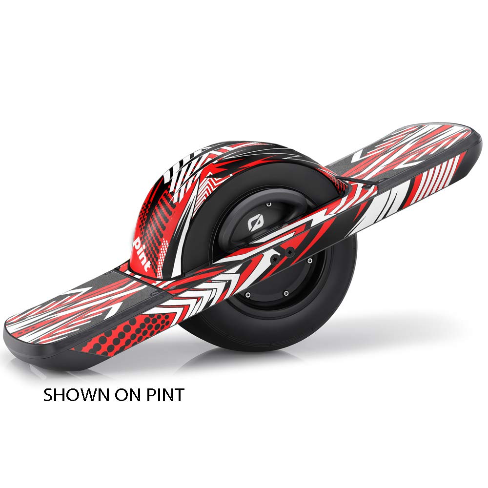 OneWheel Plus XR Graphics Kit - Mayhem Red Rail & Fender Decals with Grip Tape | Earth SURF Design by Senge Graphics Inc. | Perfect for Customizing & Protecting Your OneWheel Electric Skateboard