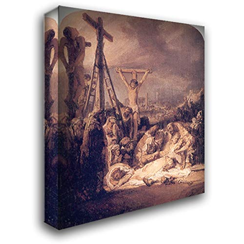 Rembrandt The Lamentation Over The Dead Christ 20x22 Inch Canvas Wall Art - Religious Renaissance Painting for Home Decor, Church, or Office