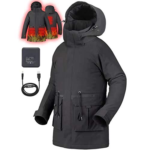 ZJHT Soft Shell Electric Heated Jacket for Women - Lightweight Winter Hoodie with Heating Technology - Perfect for Outdoor Activities, Skiing, and Cold Weather Adventures
