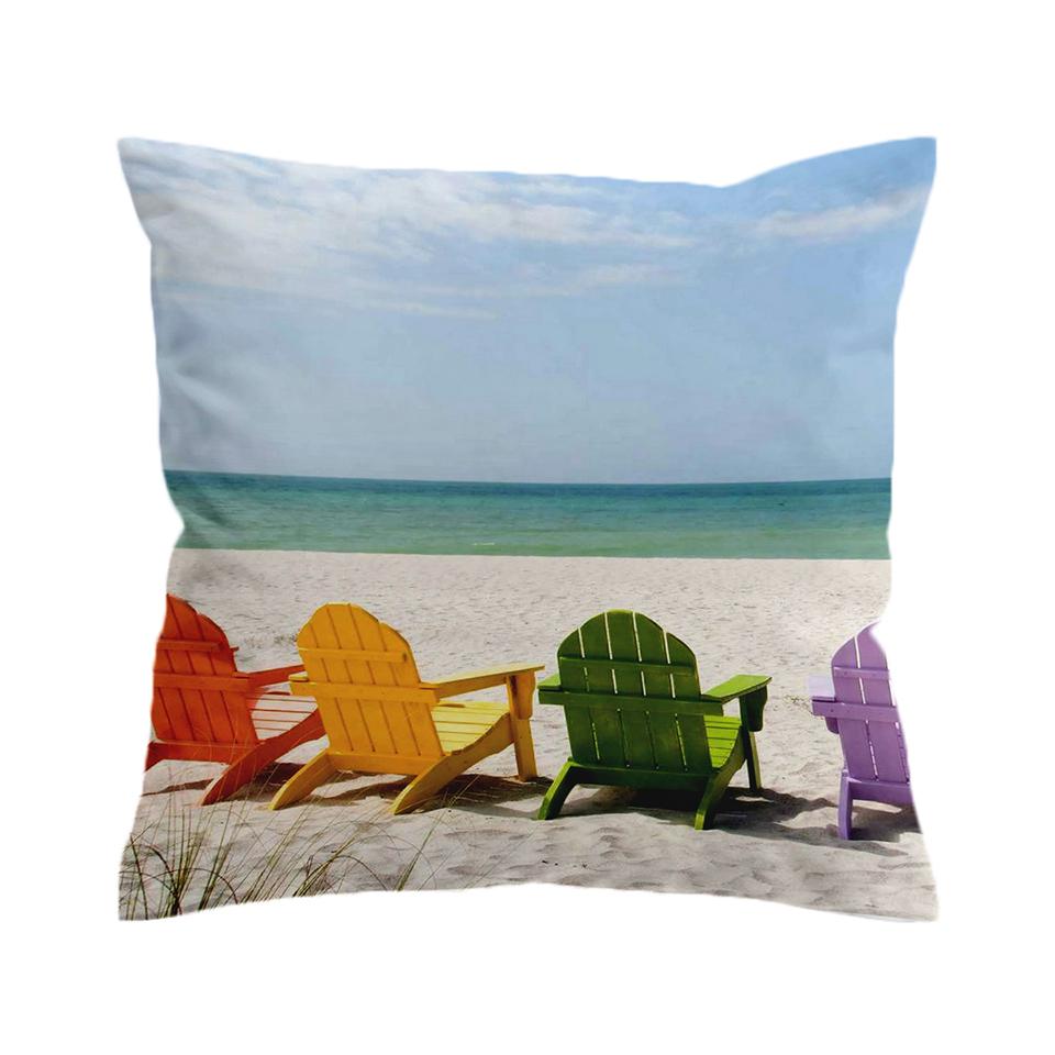 Our Happy Place 1 Decorative Pillow Cover - Soft & Stylish Home Decor for Living Room, Bedroom, or Sofa