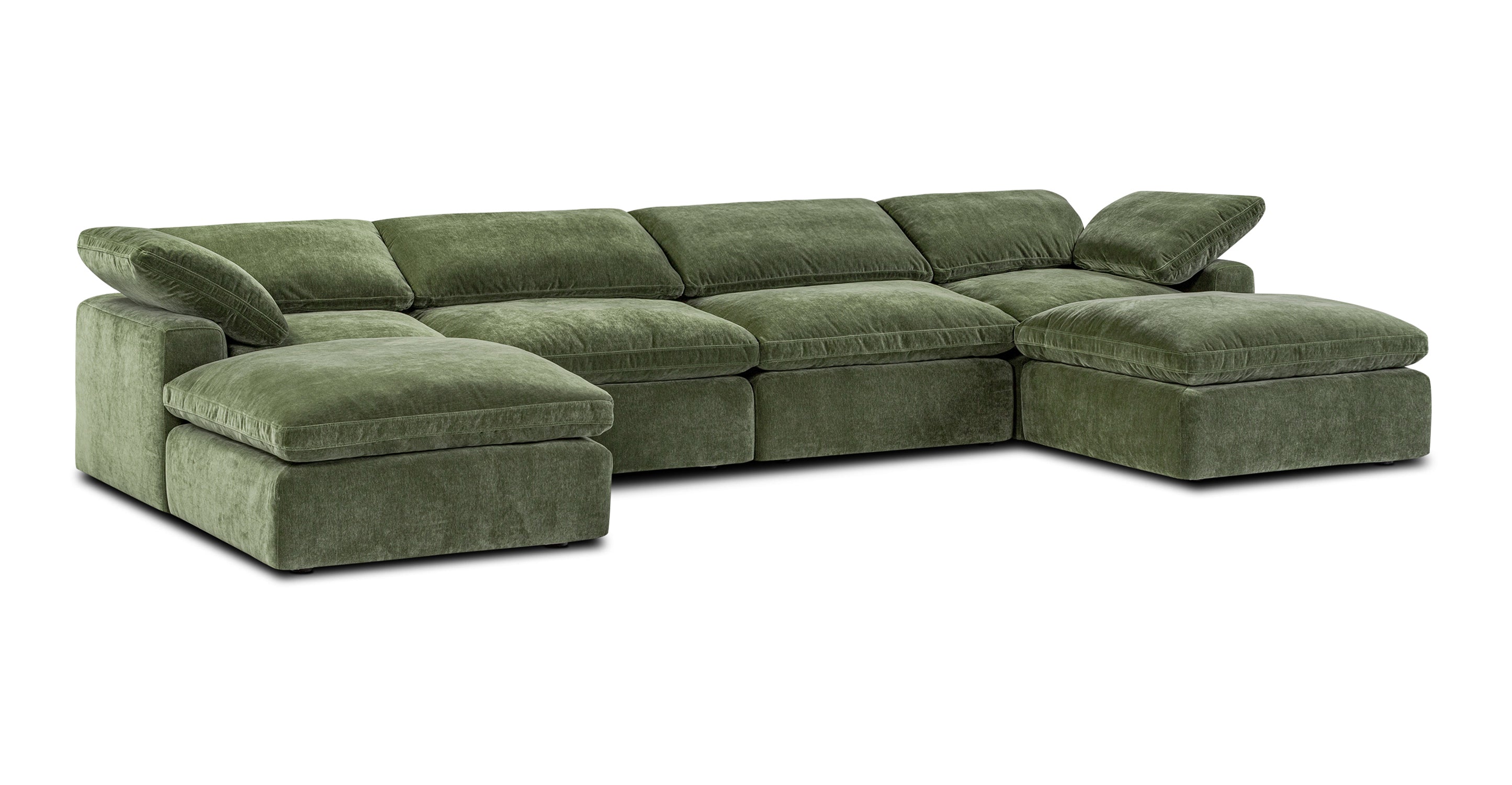 6-Seat Aspen Modular U-Shaped Sectional Sofa - Modern L-Shaped Living Room Couch for Large Spaces, Family Gatherings & Home Theater
