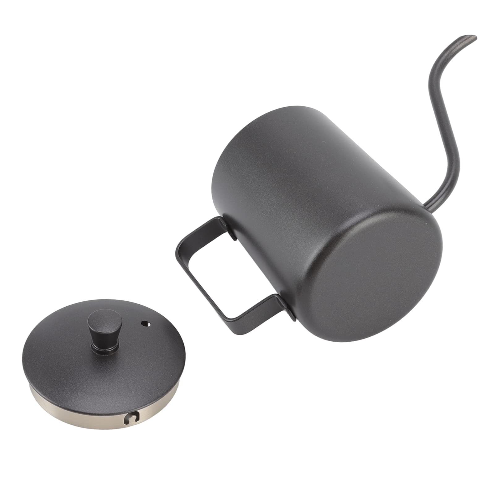 Premium Stainless Steel Pour Over Coffee Kettle - 350ml Mini Drip Coffee Maker with Long Narrow Spout & PTFE Coating (Black) | Perfect for Home Brewing, Specialty Coffee Shops & Camping Trips