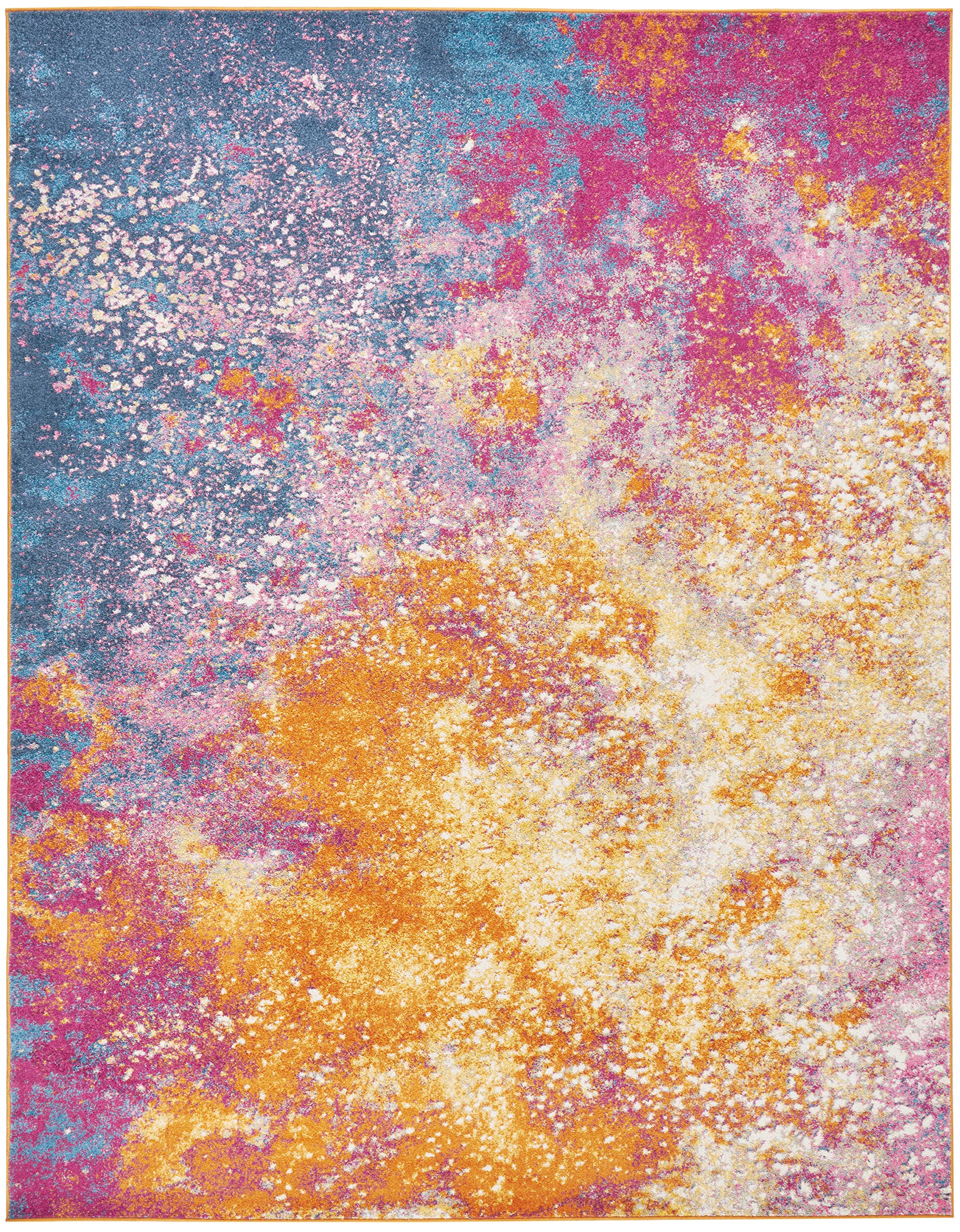 Nourison Passion Sunburst 8' x 10' Modern Abstract Area Rug | Non-Shedding & Easy to Clean | Perfect for Bedroom, Living Room, Dining Room & Kitchen Decor