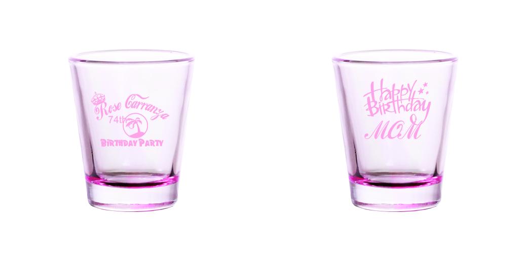 2 oz Custom BarConic® Colored Base Shot Glass - Premium Party Drinking Glasses for Shots, Liquor & Cocktails - Perfect for Bars, Weddings & Celebrations