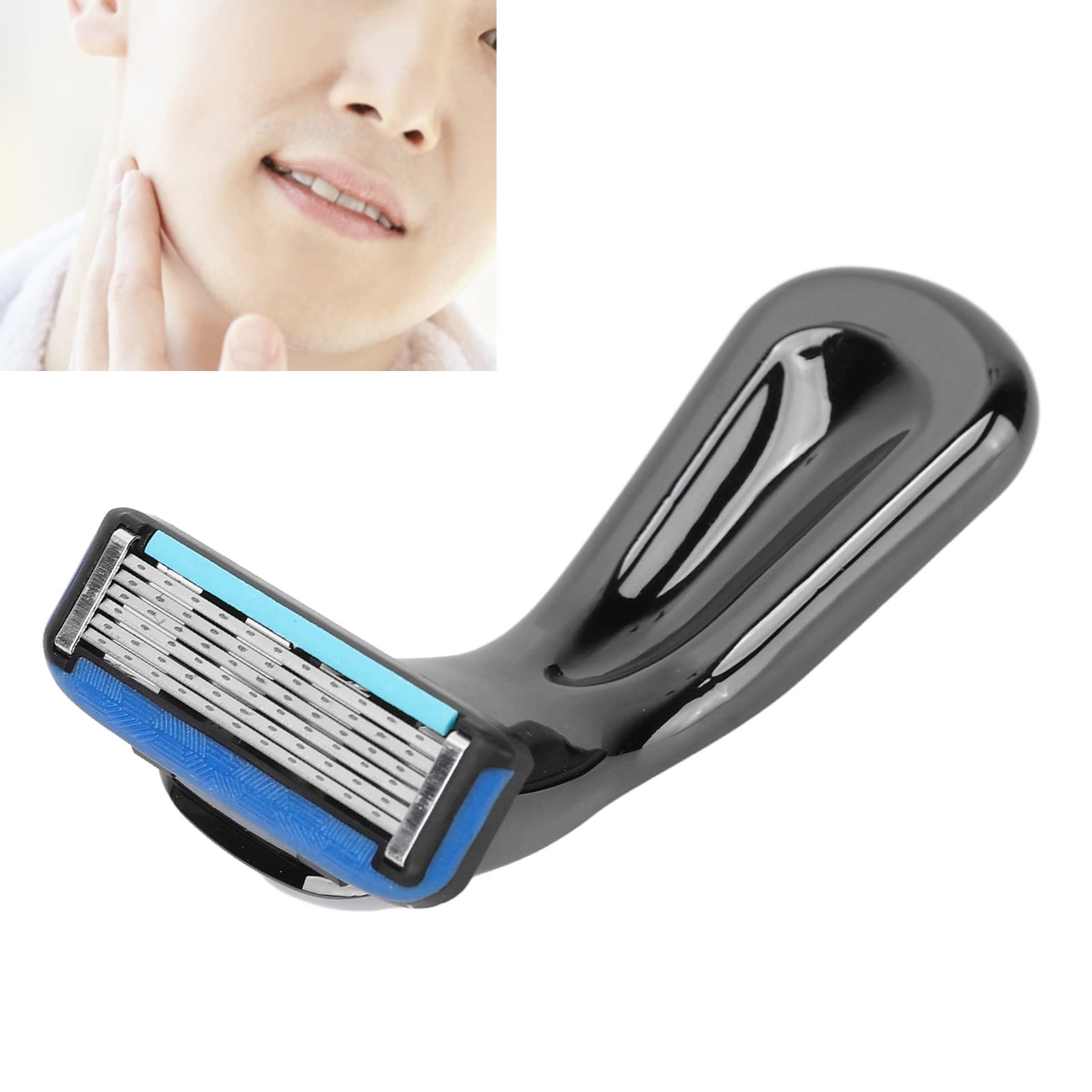 Premium Men's Safety Razor - Gun Black Waterproof Manual Shaving Razor for Barber & Travel | Portable Removable Blade for Smooth Shaving at Home & On The Go