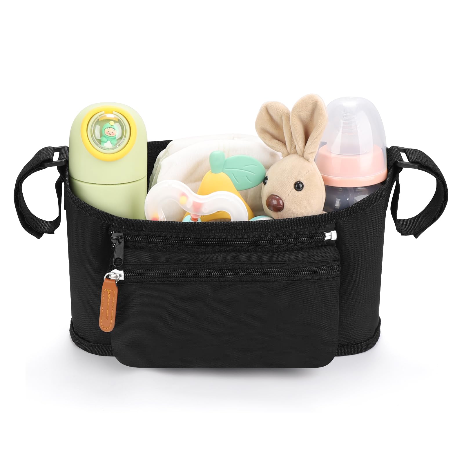 Accmor Universal Stroller Organizer with Detachable Phone Pouch - Stroller Caddy Organizer for Uppababy, Baby Jogger, Nuna, Doona, Britax - Perfect for Diapers, Bottles & Essentials on the Go