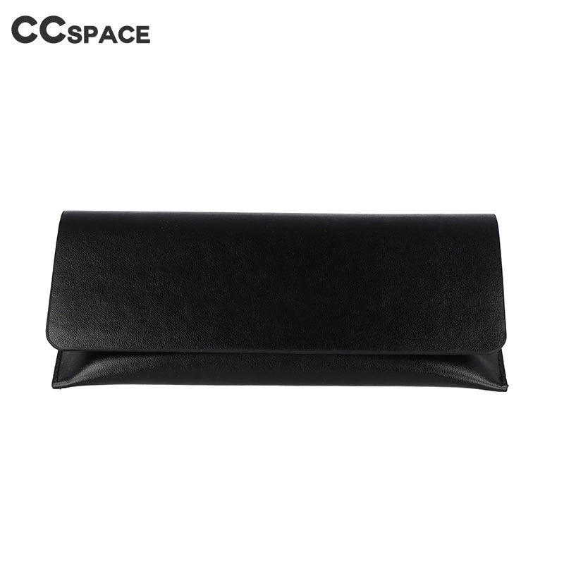 CCSpace Unisex Large PU Leather Eyeglasses Case 51105 - Durable Glasses Holder for Men & Women - Perfect for Travel, Office, and Home Storage