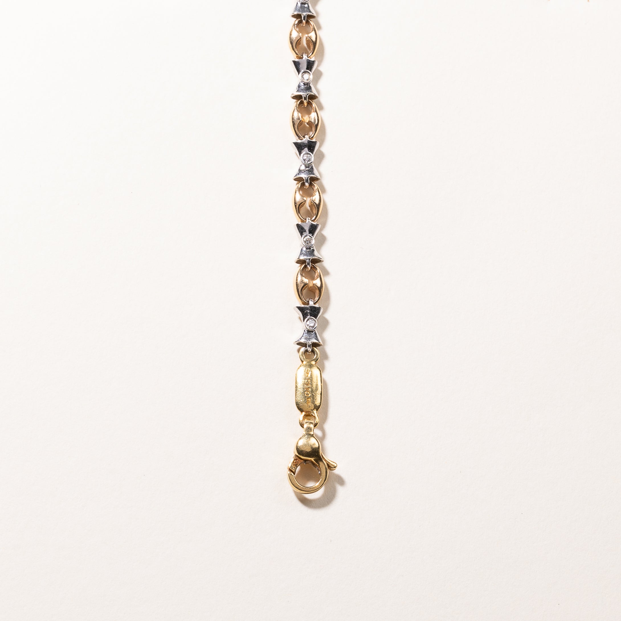 18K Two Tone Gold Diamond Bracelet for Women | 0.34ctw | 7 Inches | Elegant Tennis Bracelet for Anniversary, Birthday & Special Occasion Gifts