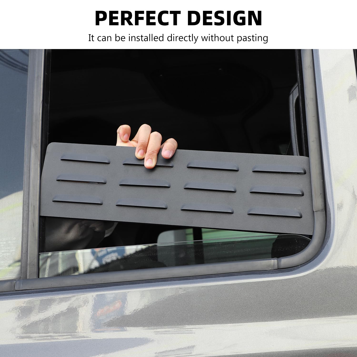 JL Rear Window Glass Louvers Cover Air Vent Trim for 2018-2023 Jeep Wrangler JL 4-Door - Exterior Accessories for Off-Road & Adventure Style Enhancement