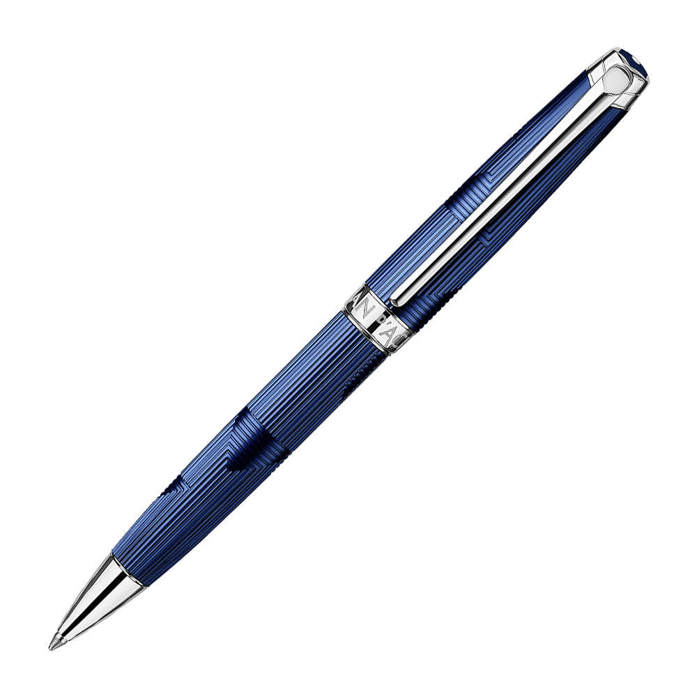 Caran d'Ache Leman Ballpoint Pen - Premium Swiss Blue Ink Pen for Writing & Gifting - Elegant Office, Business & Everyday Use