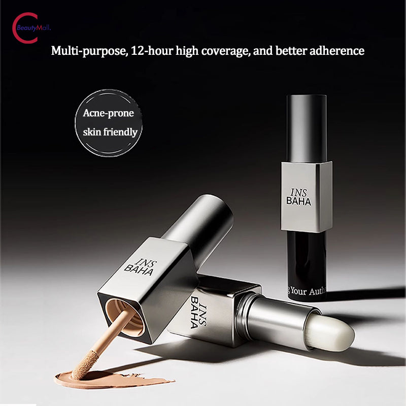INSBAHA Dual Effect Concealer Stick - Full Coverage & Brightening for Dark Circles & Blemishes | Perfect for Everyday Makeup & Professional Use
