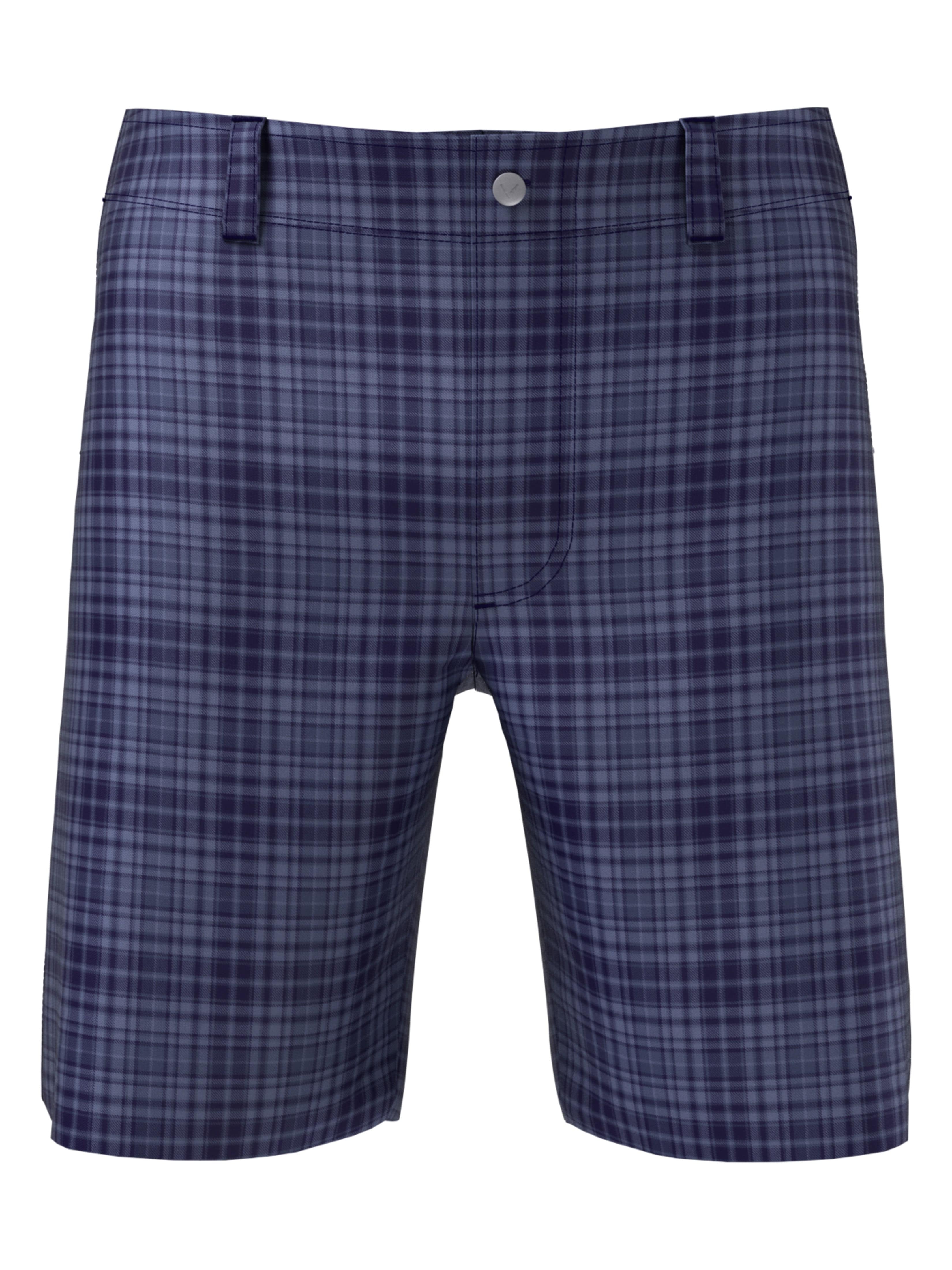 Big & Tall Flat Front Plaid Golf Shorts for Men - Comfortable Stretch Fabric, Perfect for Golfing, Casual Wear & Outdoor Activities