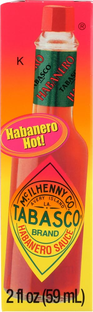 Original Tabasco Habanero Pepper Sauce - Spicy Hot Flavor for Tacos, Wings & Bloody Marys - Made in USA