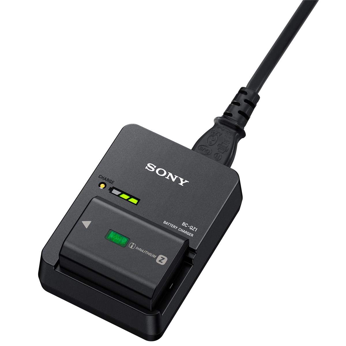 Sony BCQZ1 Z-Series Battery Charger - Fast Charging for Sony Cameras | Perfect for Travel & Professional Photography (Black)
