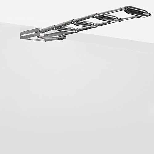 RecPro Marine 4-Step Telescoping 316 Stainless Steel Boat Ladder for Swim Platform & Transom - Heavy Duty SSL-E4 for Boats, Yachts & Watercraft | Perfect for Easy Boarding & Water Activities