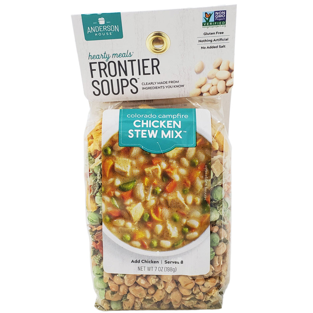 Frontier Colorado Campfire Chicken Stew Mix 7 oz - Easy to Prepare, Gluten-Free & Non-GMO - Perfect for Camping, Hiking & Outdoor Adventures