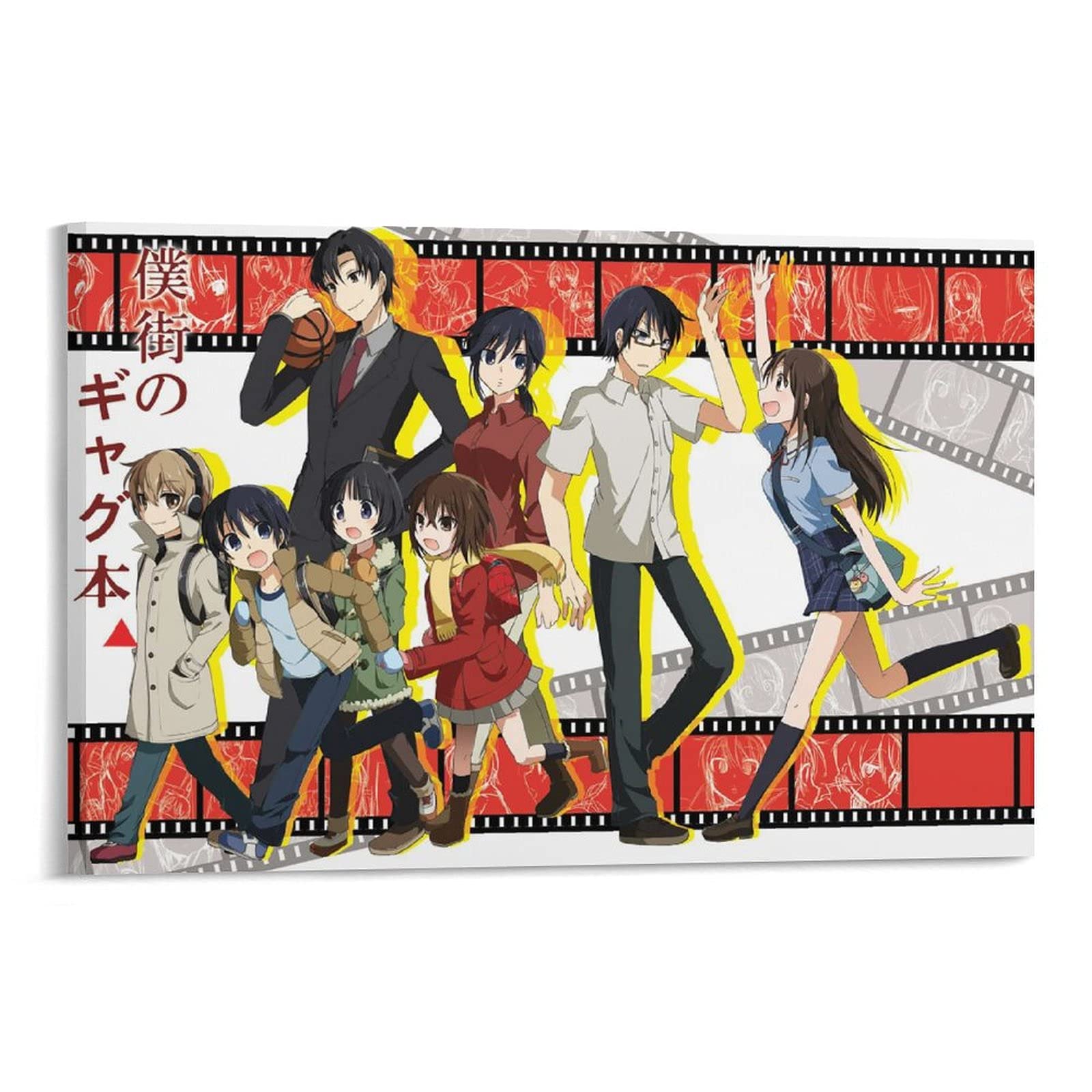 Erased Anime Poster - High Quality Canvas Wall Art Print for Modern Bedroom Decor (24x36 inches/60x90cm) - Perfect Gift for Anime Fans & Aesthetic Room Design