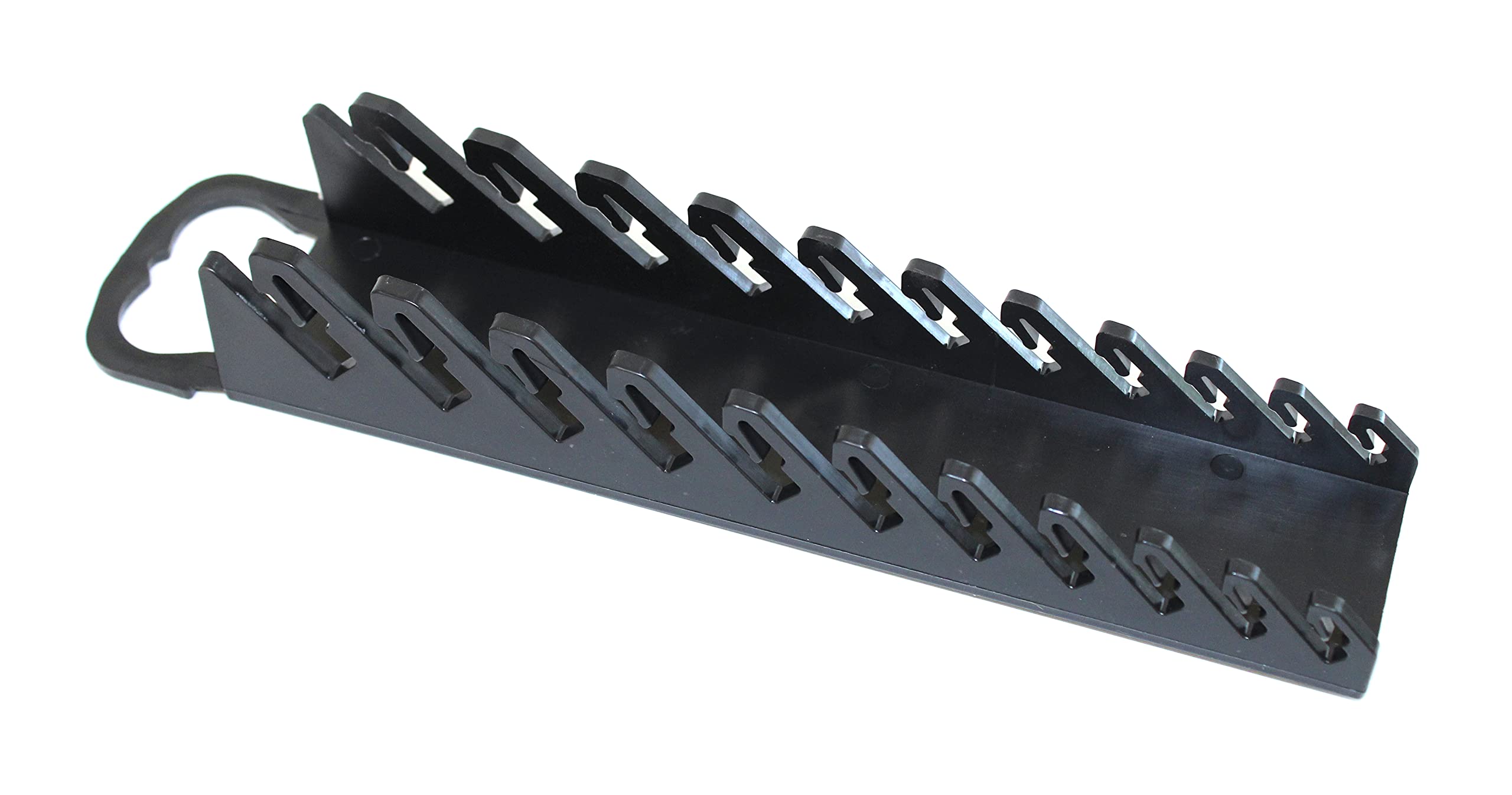 11-Tool Gripper Wrench Organizer Tool Tray Kit for Stubby & Line Wrenches (4-Piece Set, Black & Red) - Perfect for Mechanics, DIY Projects & Toolbox Organization