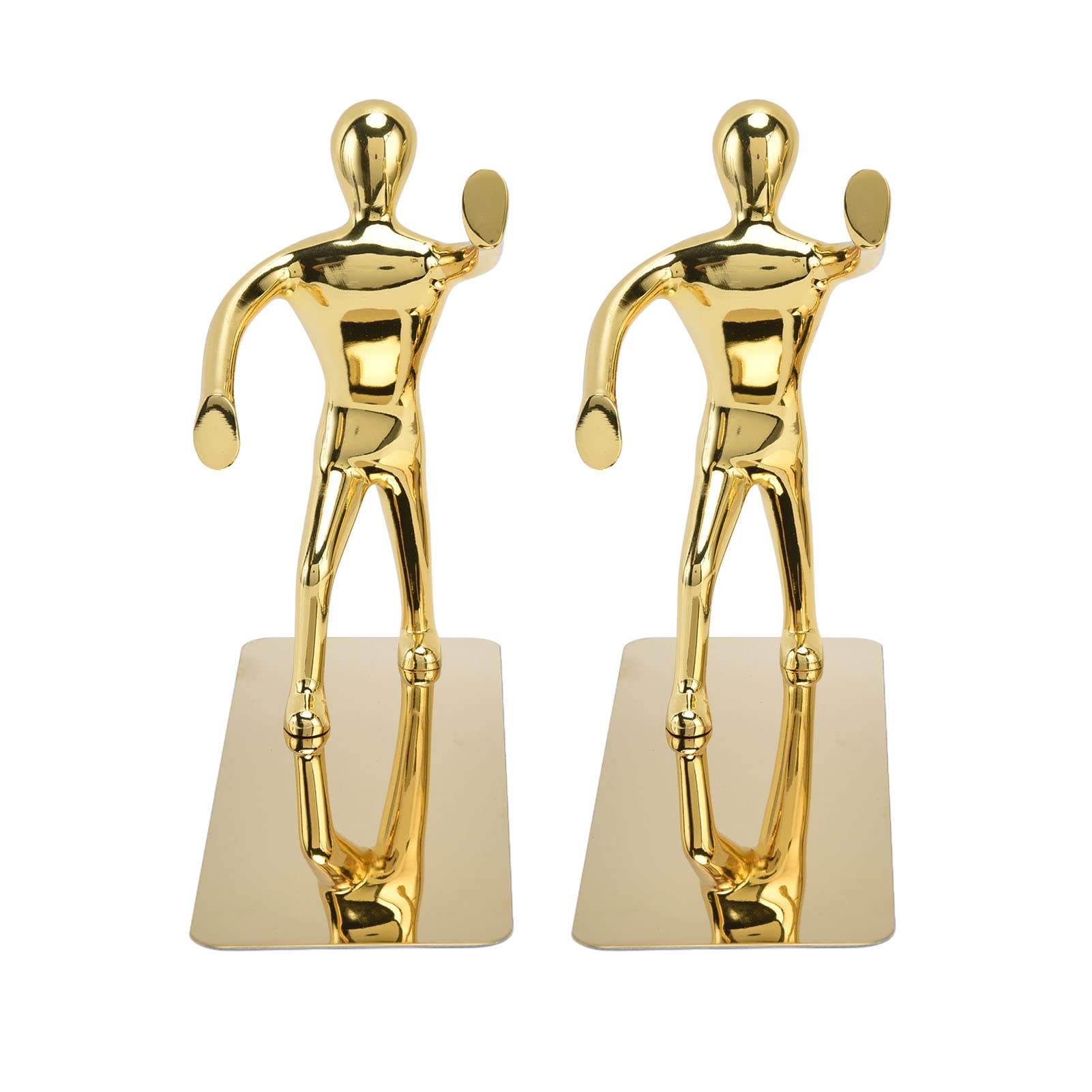 Stylish Gold Stainless Steel Bookends for Office & Home - Heavy Duty Padded Book Holders for Shelves, Desks & Libraries - Perfect for Organizing Books, Decor & Office Supplies
