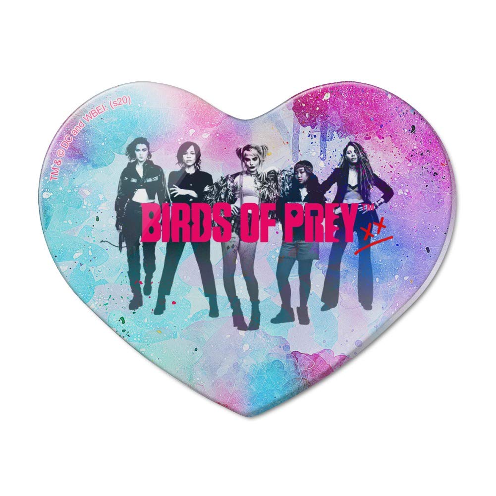 Birds of Prey Women's Heart-Shaped Acrylic Refrigerator Magnet - Perfect for Kitchen Decor, Office, and Gift Giving